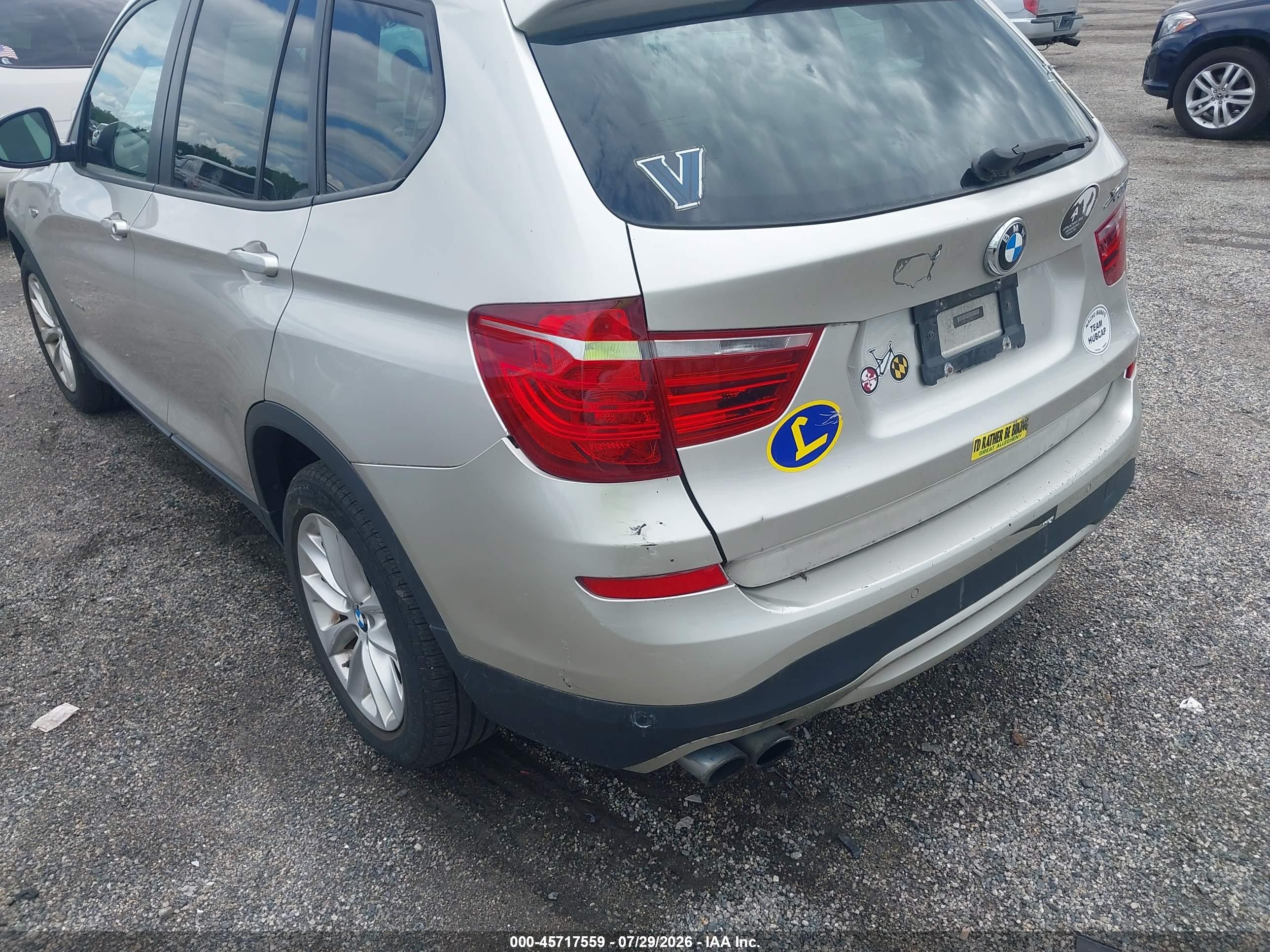 2015 Bmw X3 Xdrive28i Beige vin: 5UXWX9C50F0D59392