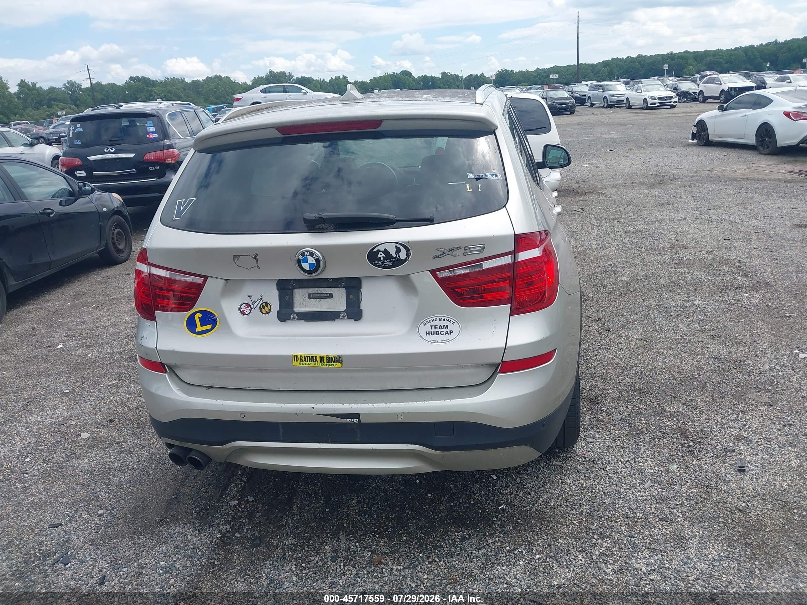 2015 Bmw X3 Xdrive28i Beige vin: 5UXWX9C50F0D59392