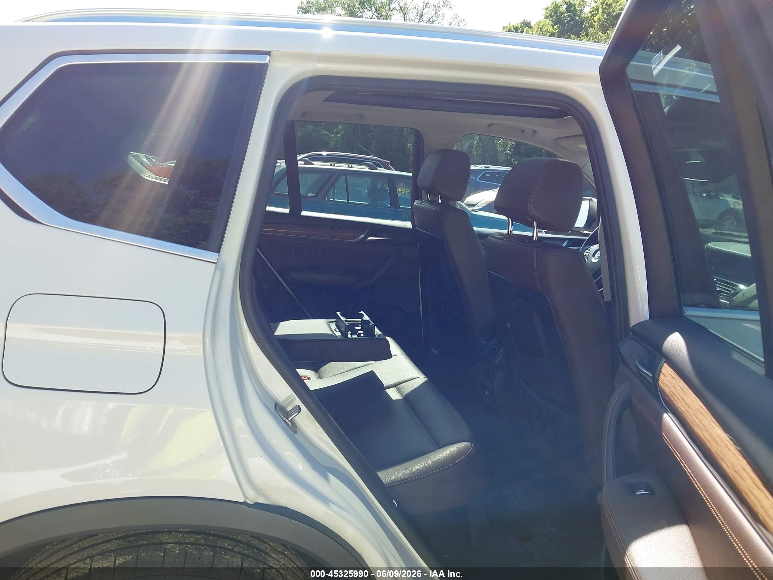 2015 Bmw X3 Xdrive28i White vin: 5UXWX9C50F0D60428