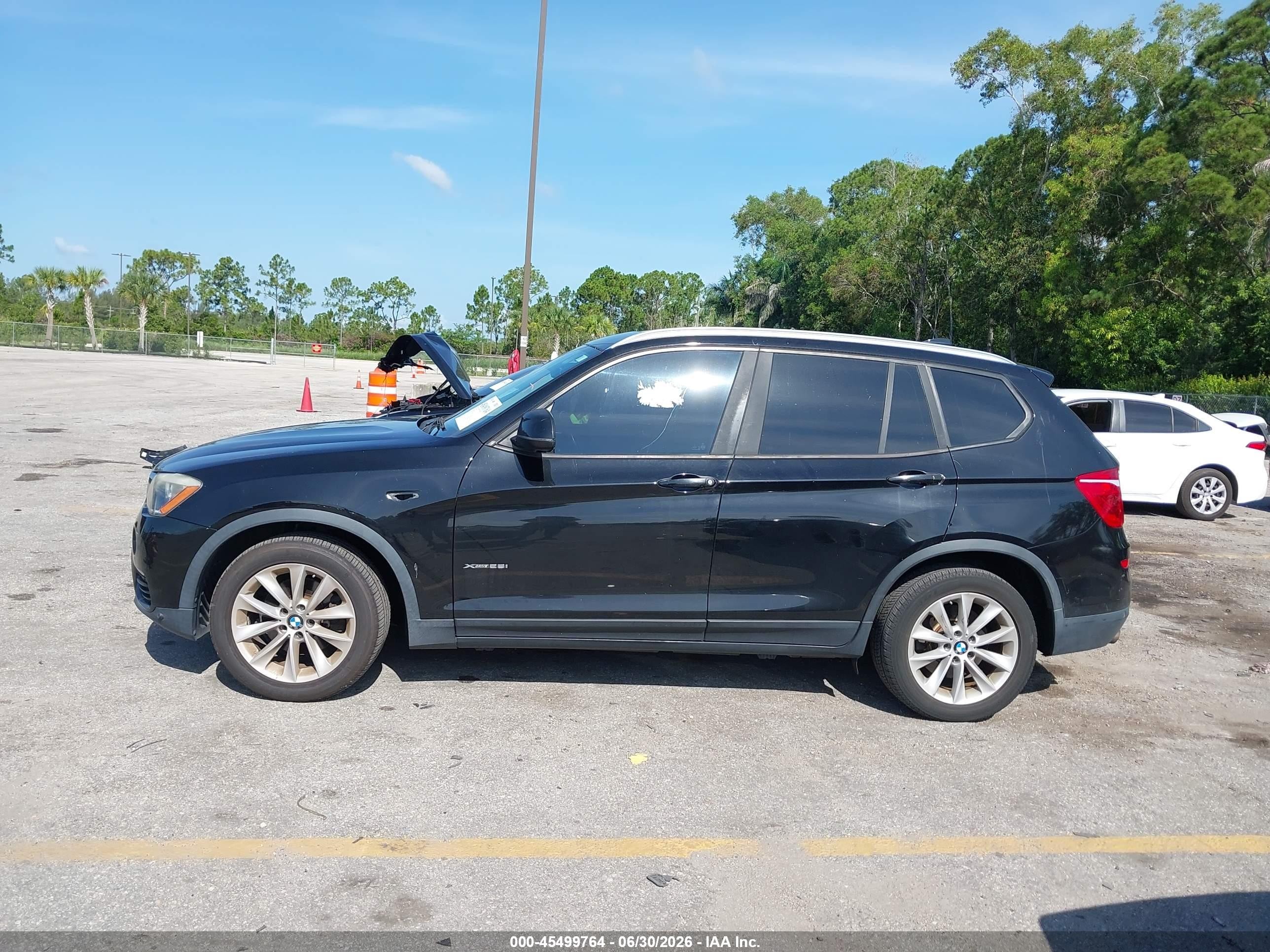 2015 Bmw X3 Xdrive28i Black vin: 5UXWX9C50F0D60641