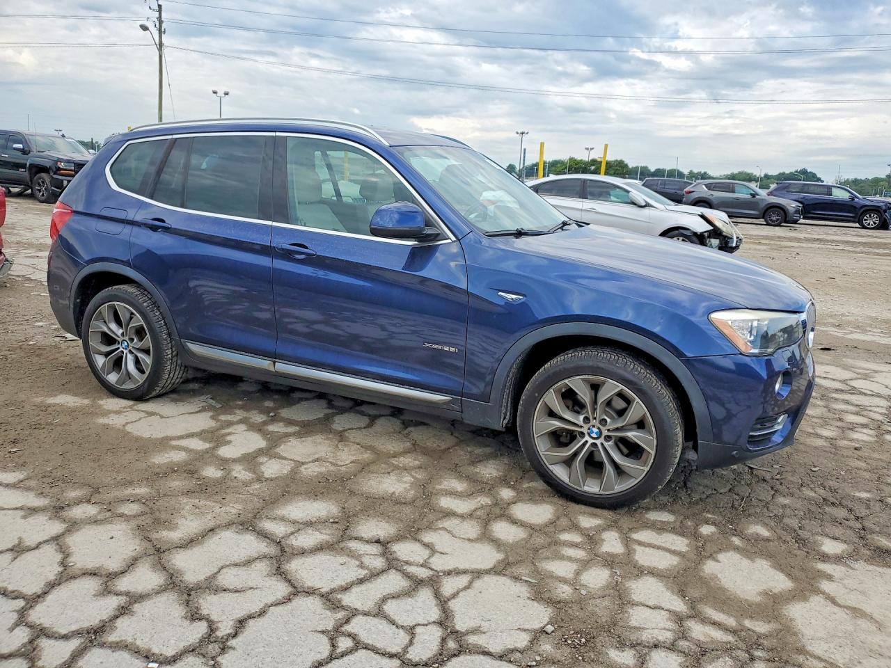 2015 Bmw X3 Xdrive28i Синий vin: 5UXWX9C50F0D61904