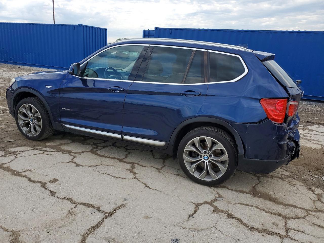 2015 Bmw X3 Xdrive28i Синий vin: 5UXWX9C50F0D61904