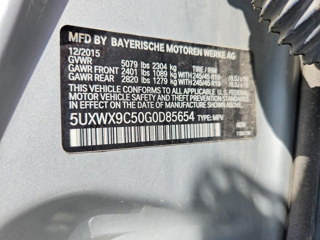 2016 Bmw X3 Xdrive28i Silver vin: 5UXWX9C50G0D85654
