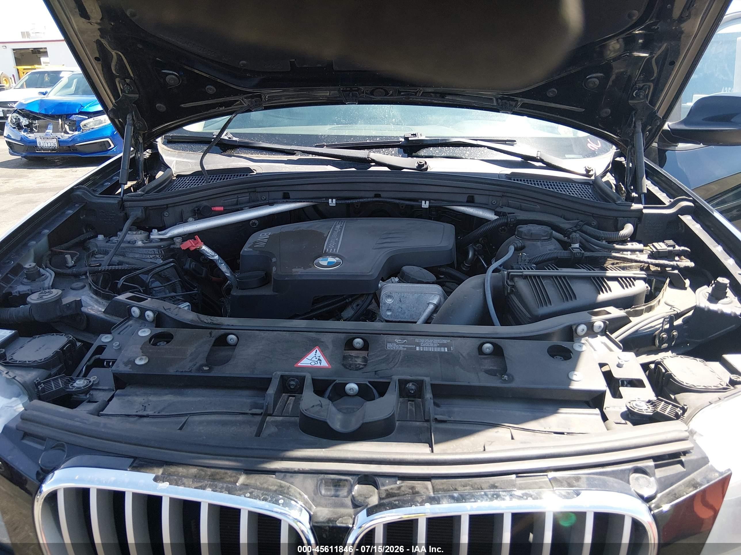 2013 Bmw X3 Xdrive28i Black vin: 5UXWX9C51D0A08570