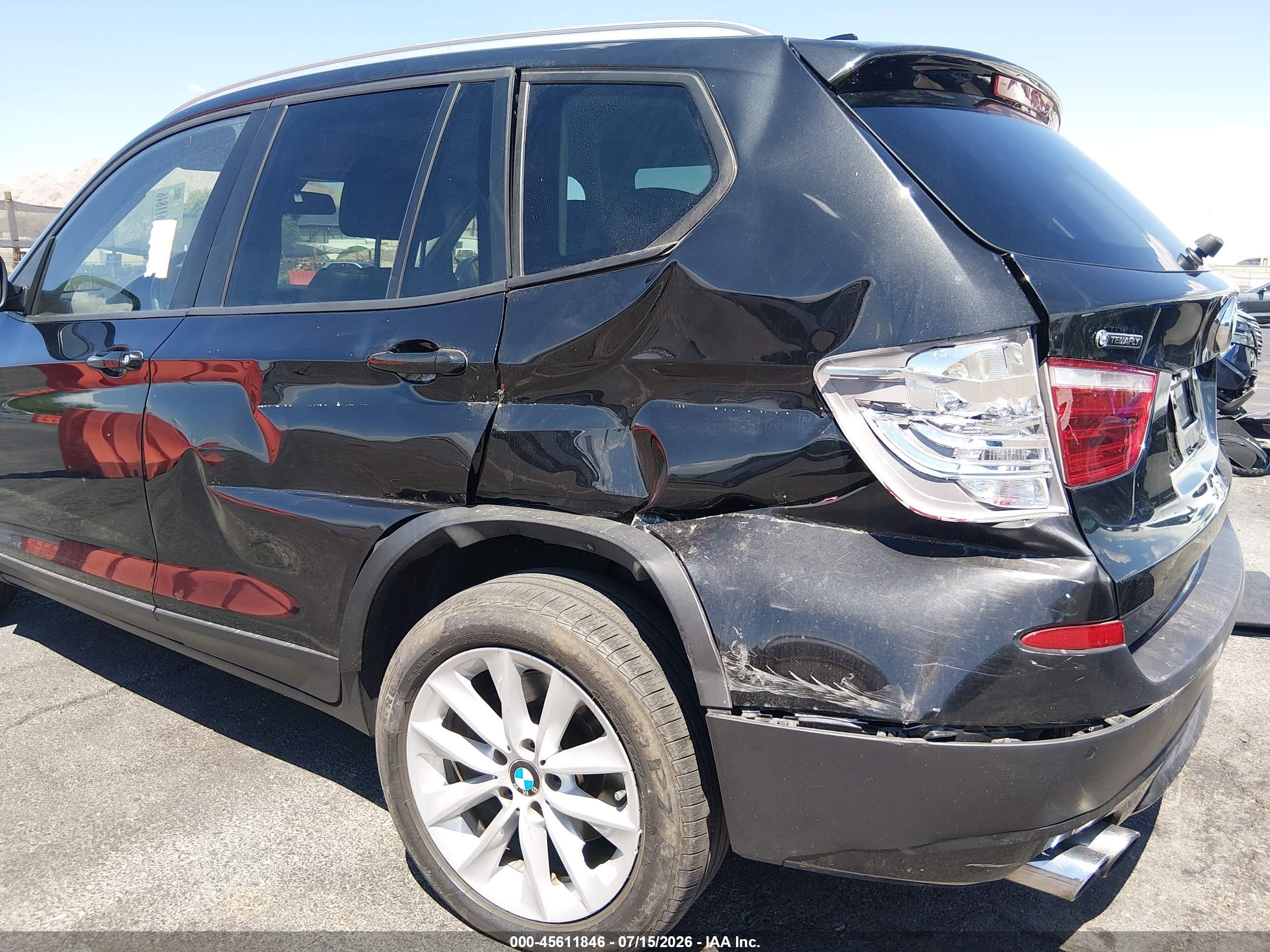 2013 Bmw X3 Xdrive28i Black vin: 5UXWX9C51D0A08570