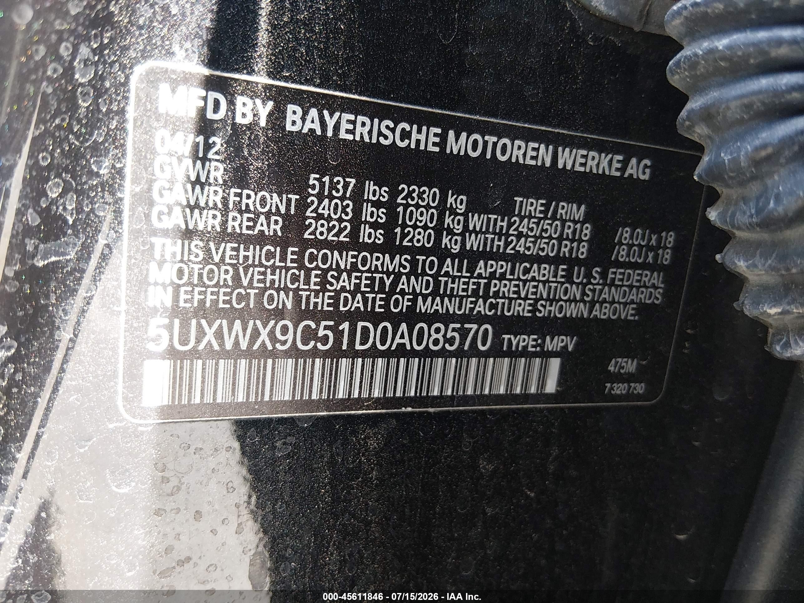 2013 Bmw X3 Xdrive28i Black vin: 5UXWX9C51D0A08570