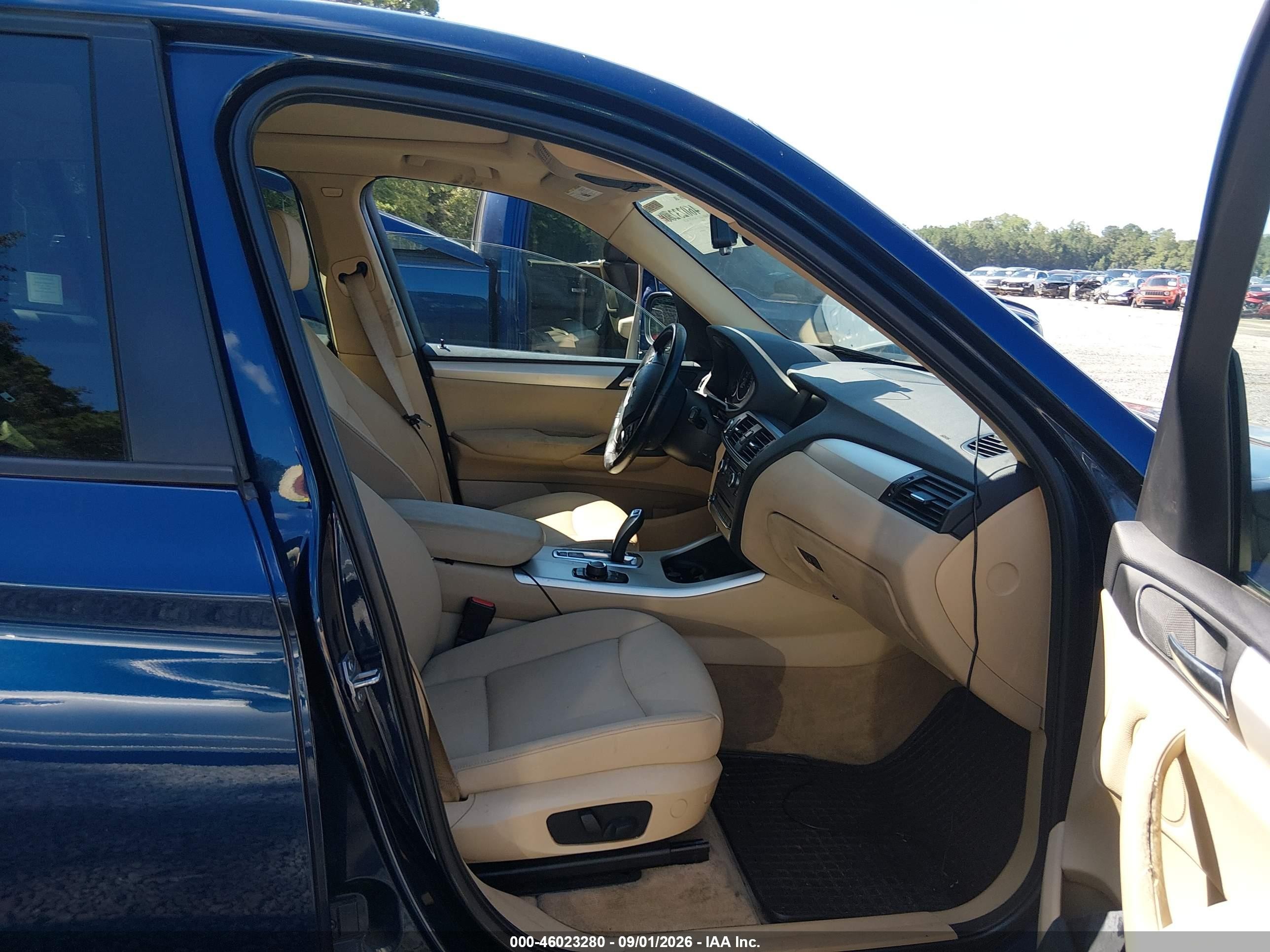 2013 Bmw X3 Xdrive28i Blue vin: 5UXWX9C51D0A21738