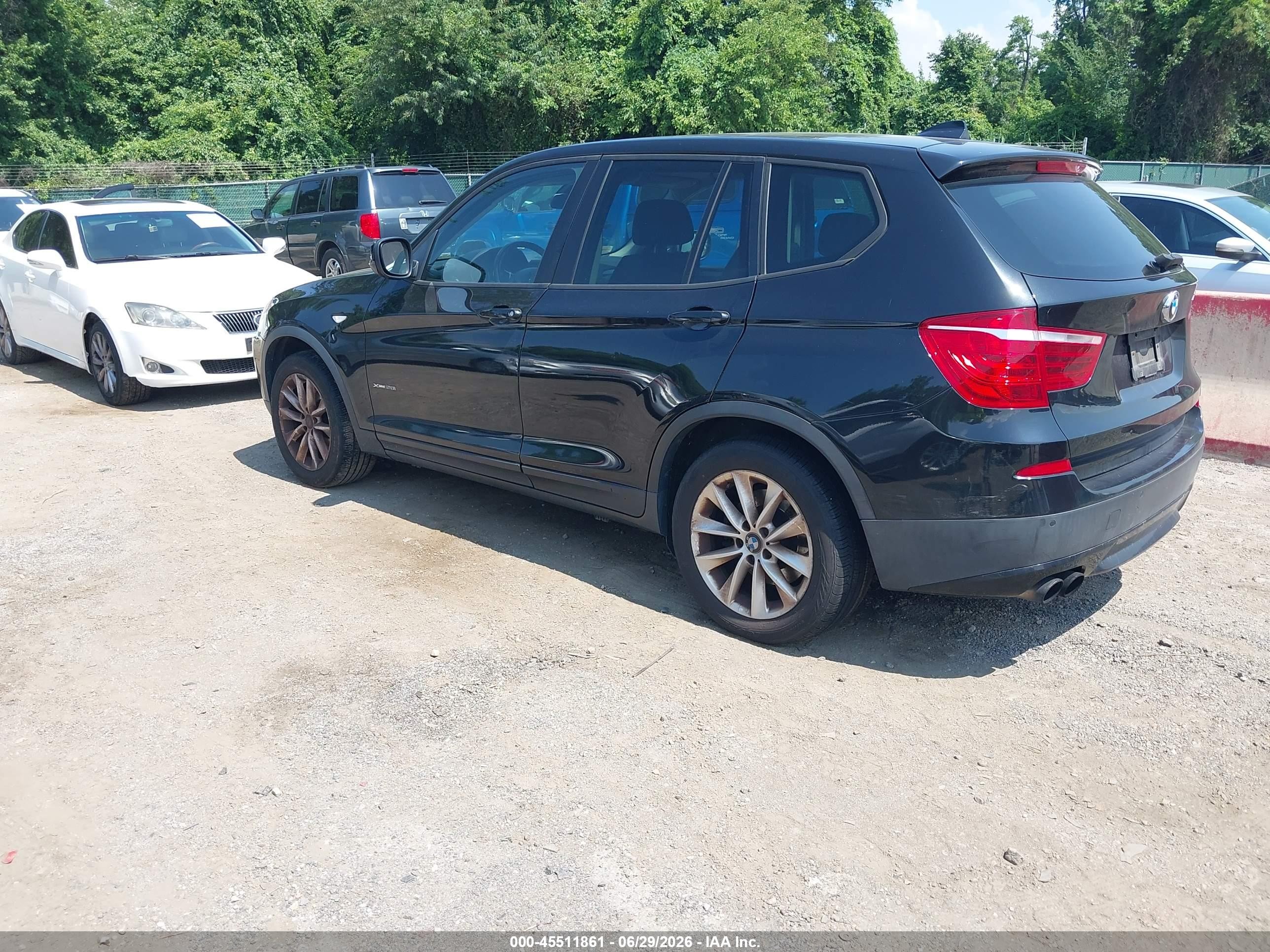 2013 Bmw X3 Xdrive28i Black vin: 5UXWX9C51D0A25725