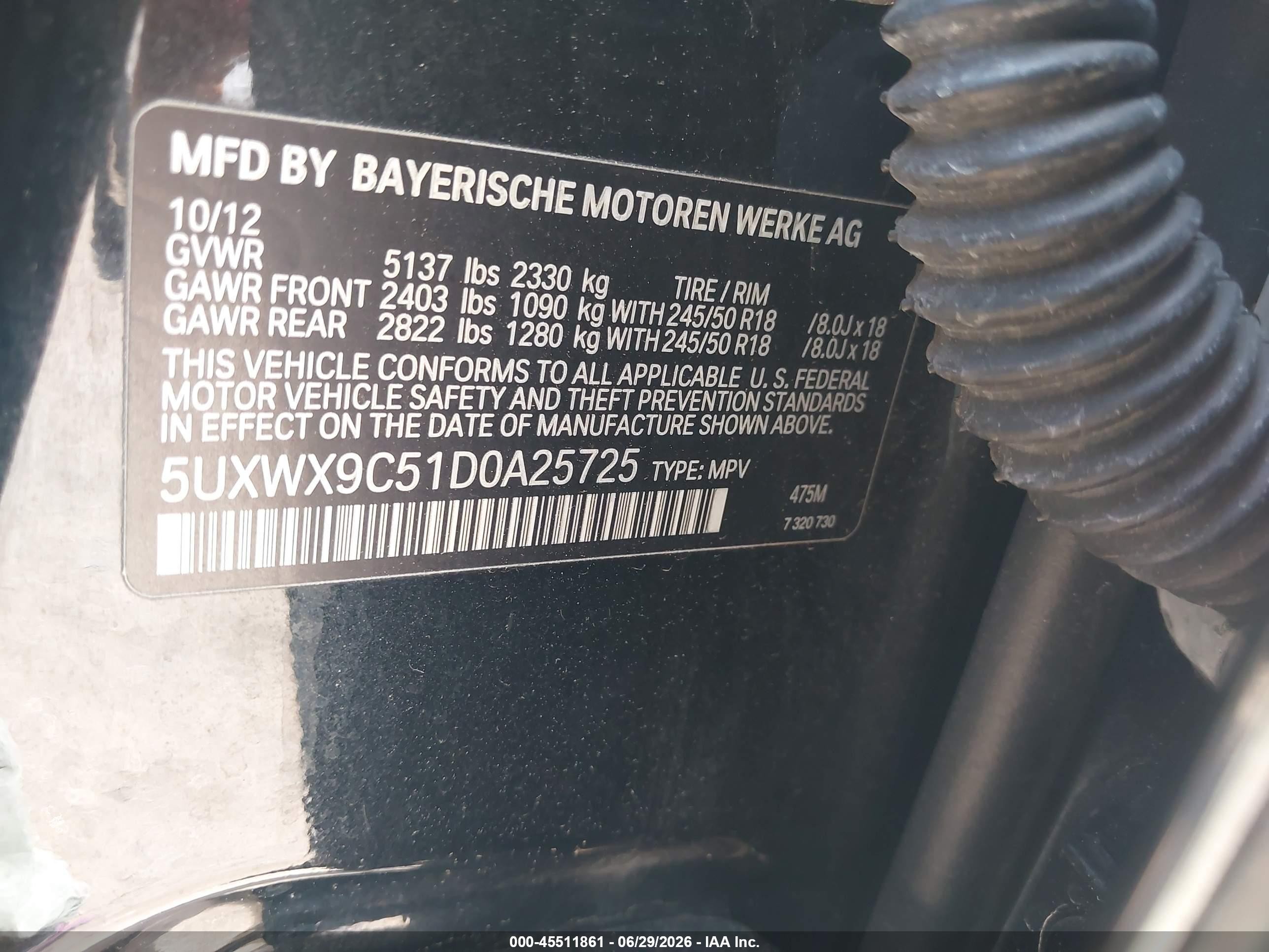 2013 Bmw X3 Xdrive28i Black vin: 5UXWX9C51D0A25725