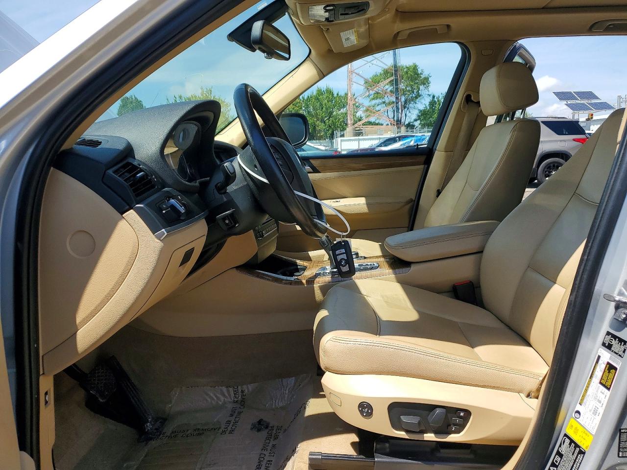 2013 Bmw X3 Xdrive28i Silver vin: 5UXWX9C51D0A31640
