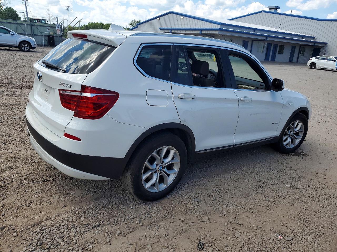2013 Bmw X3 Xdrive28i White vin: 5UXWX9C51D0D00896