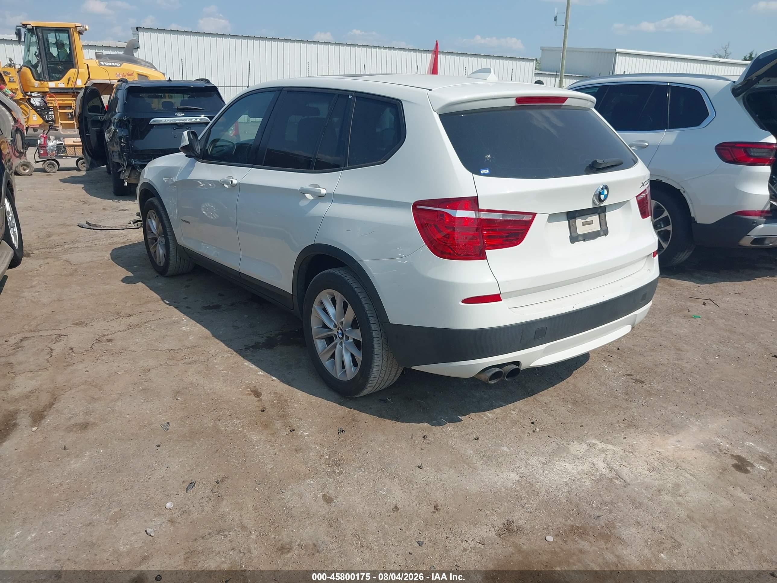 2013 Bmw X3 Xdrive28i White vin: 5UXWX9C51D0D02521