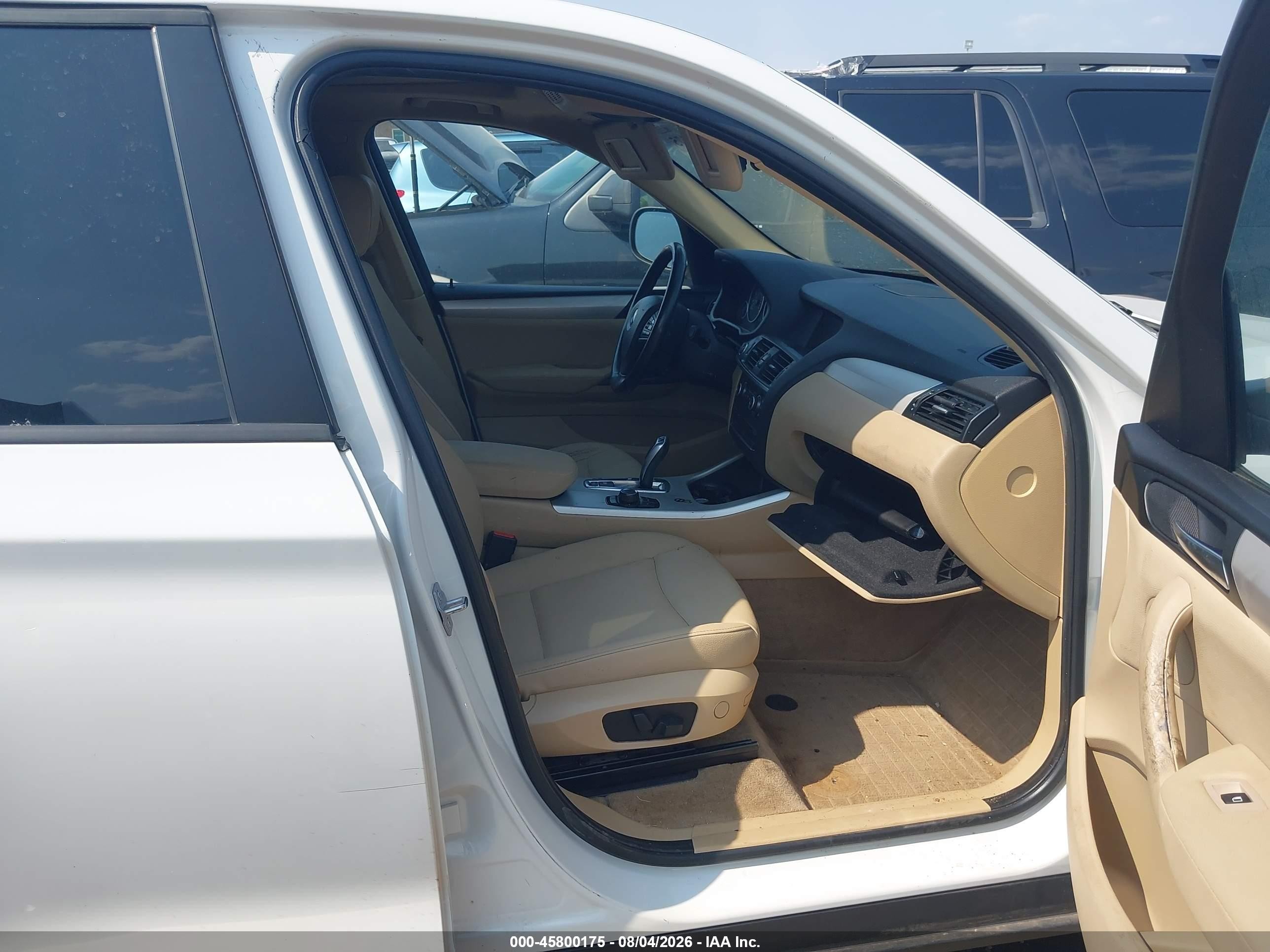 2013 Bmw X3 Xdrive28i White vin: 5UXWX9C51D0D02521