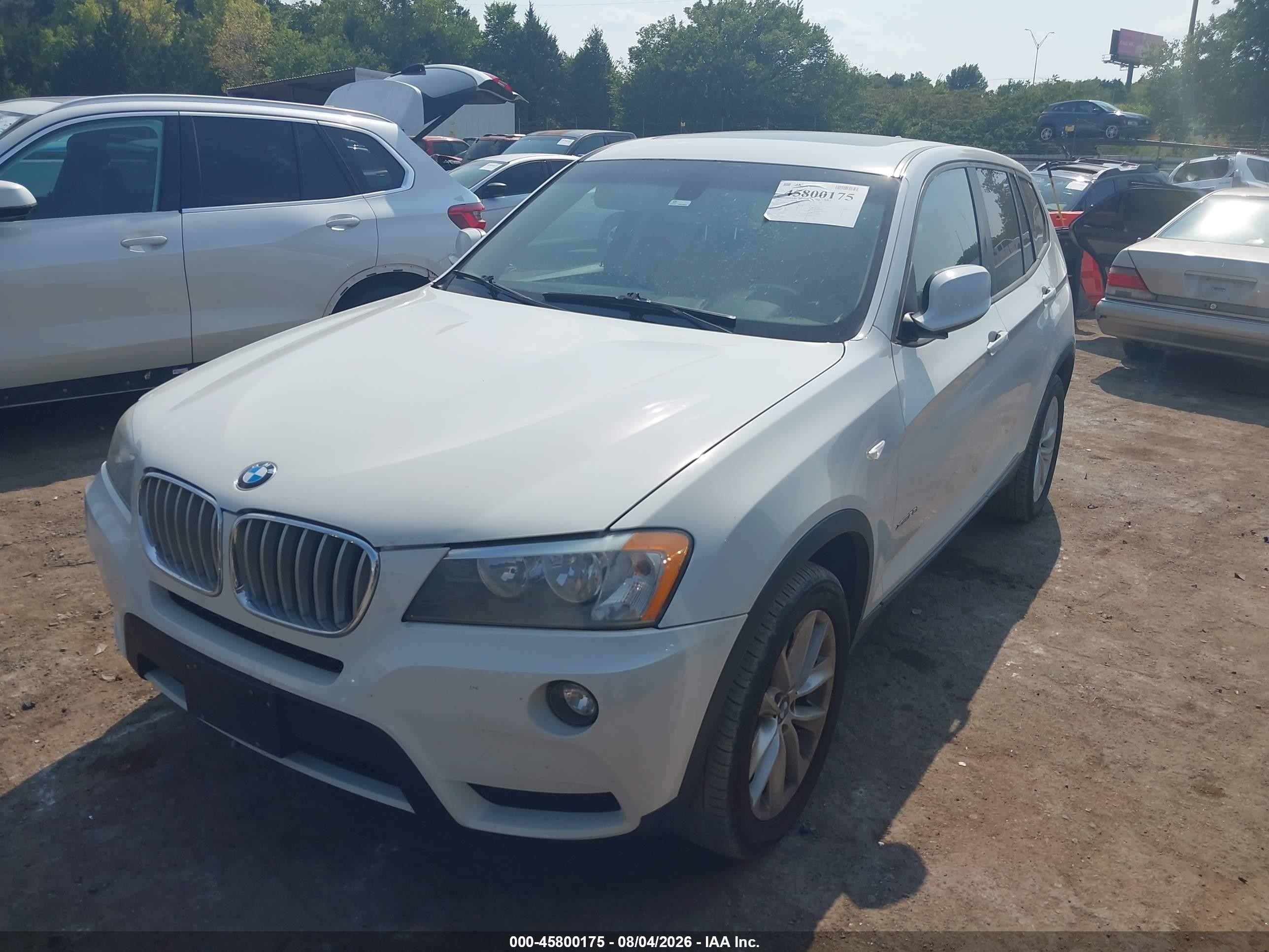 2013 Bmw X3 Xdrive28i White vin: 5UXWX9C51D0D02521