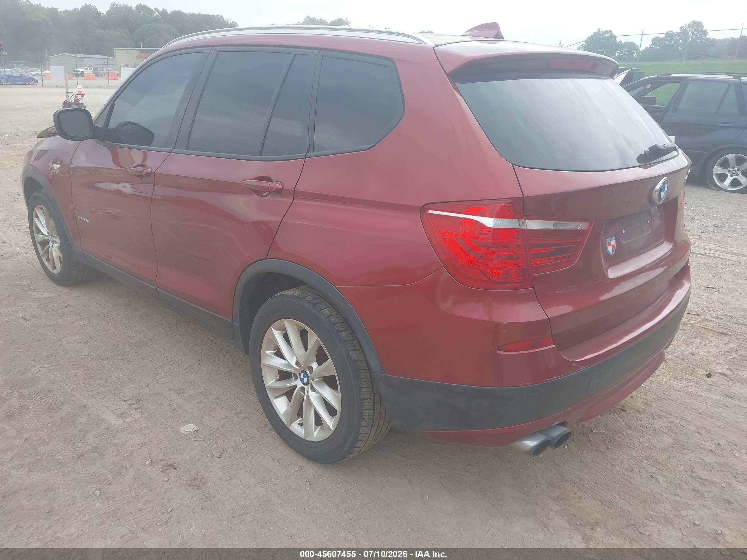 2013 Bmw X3 Xdrive28i Red vin: 5UXWX9C51D0D04110