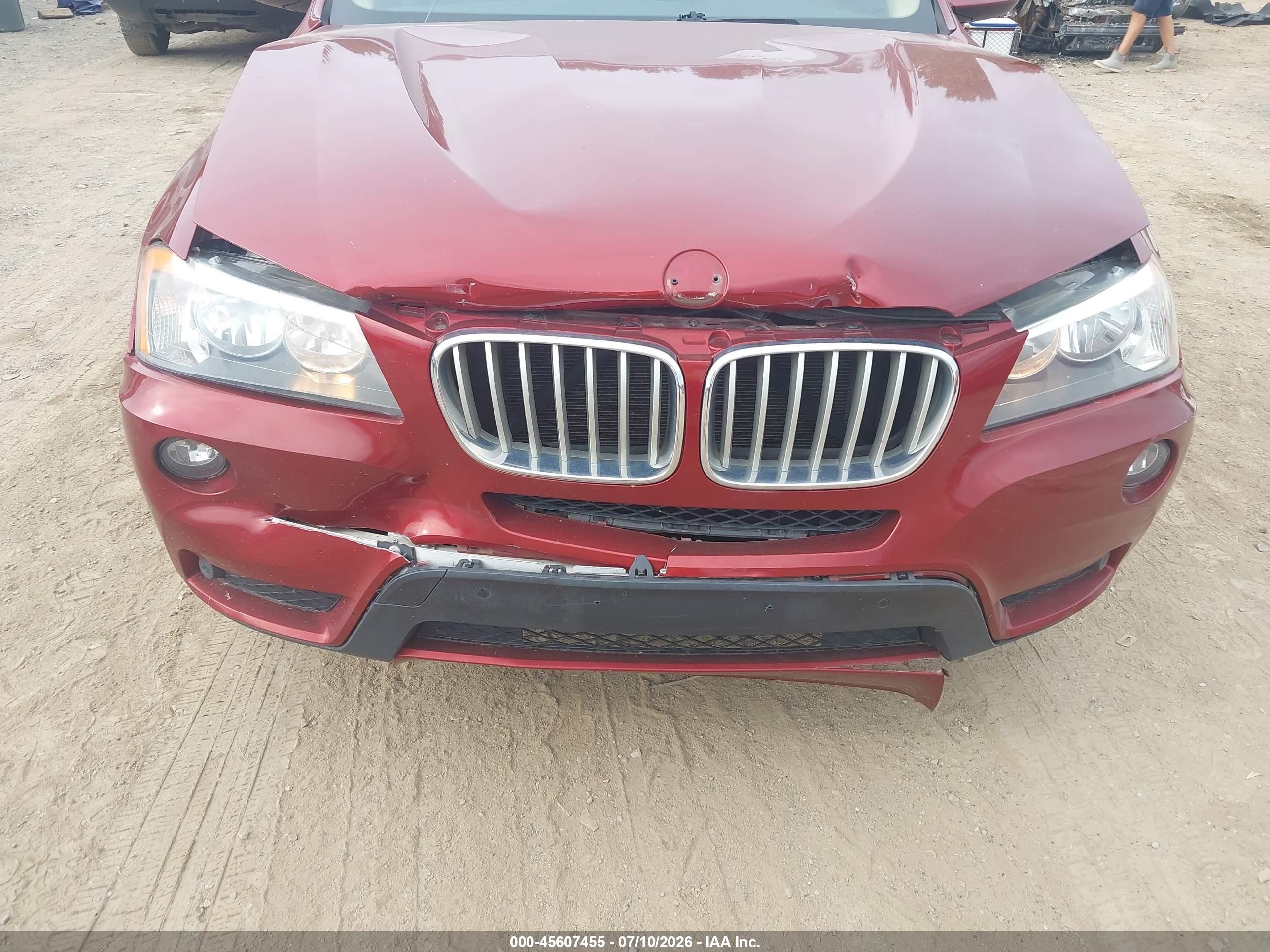 2013 Bmw X3 Xdrive28i Red vin: 5UXWX9C51D0D04110