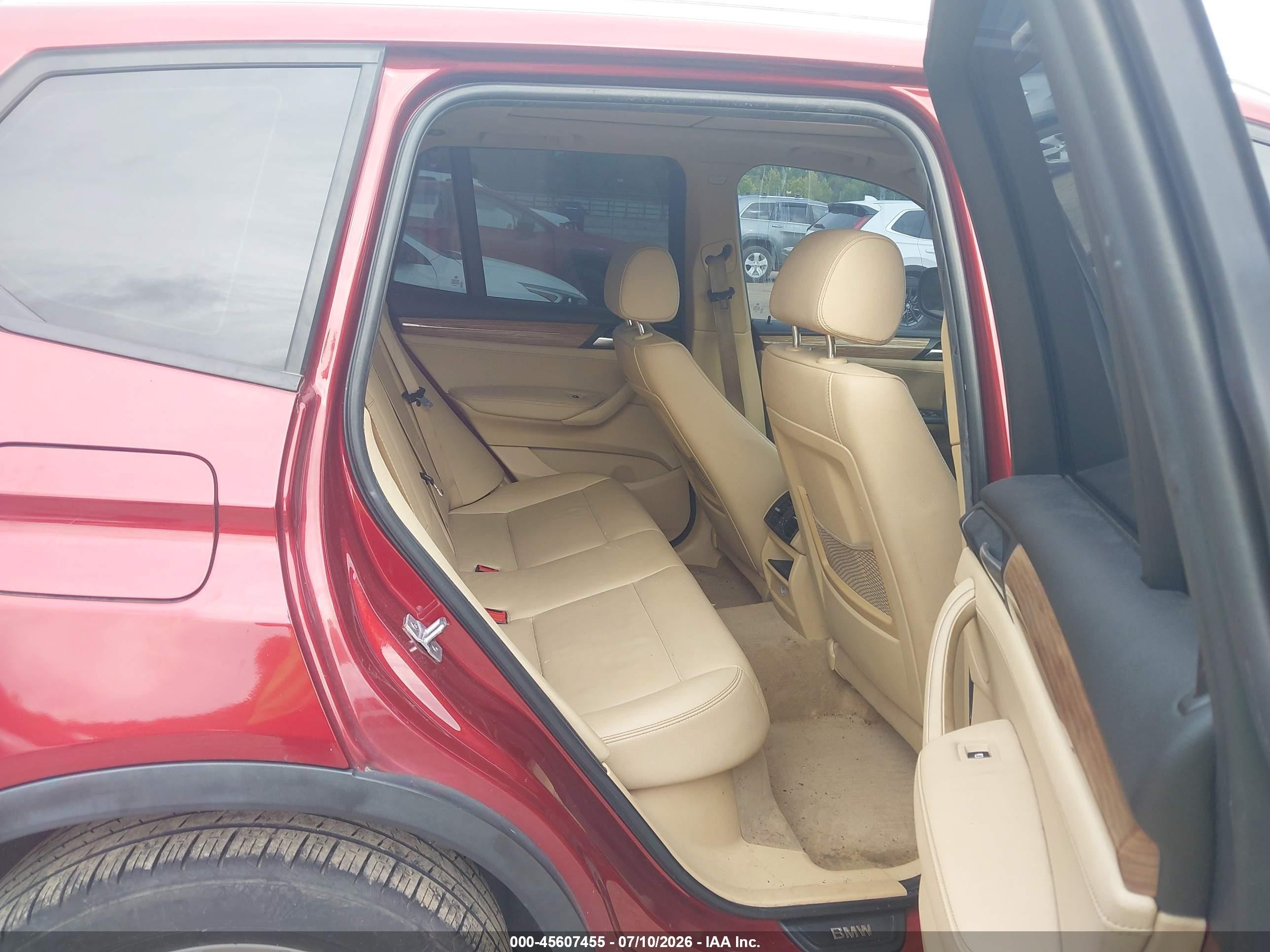 2013 Bmw X3 Xdrive28i Red vin: 5UXWX9C51D0D04110