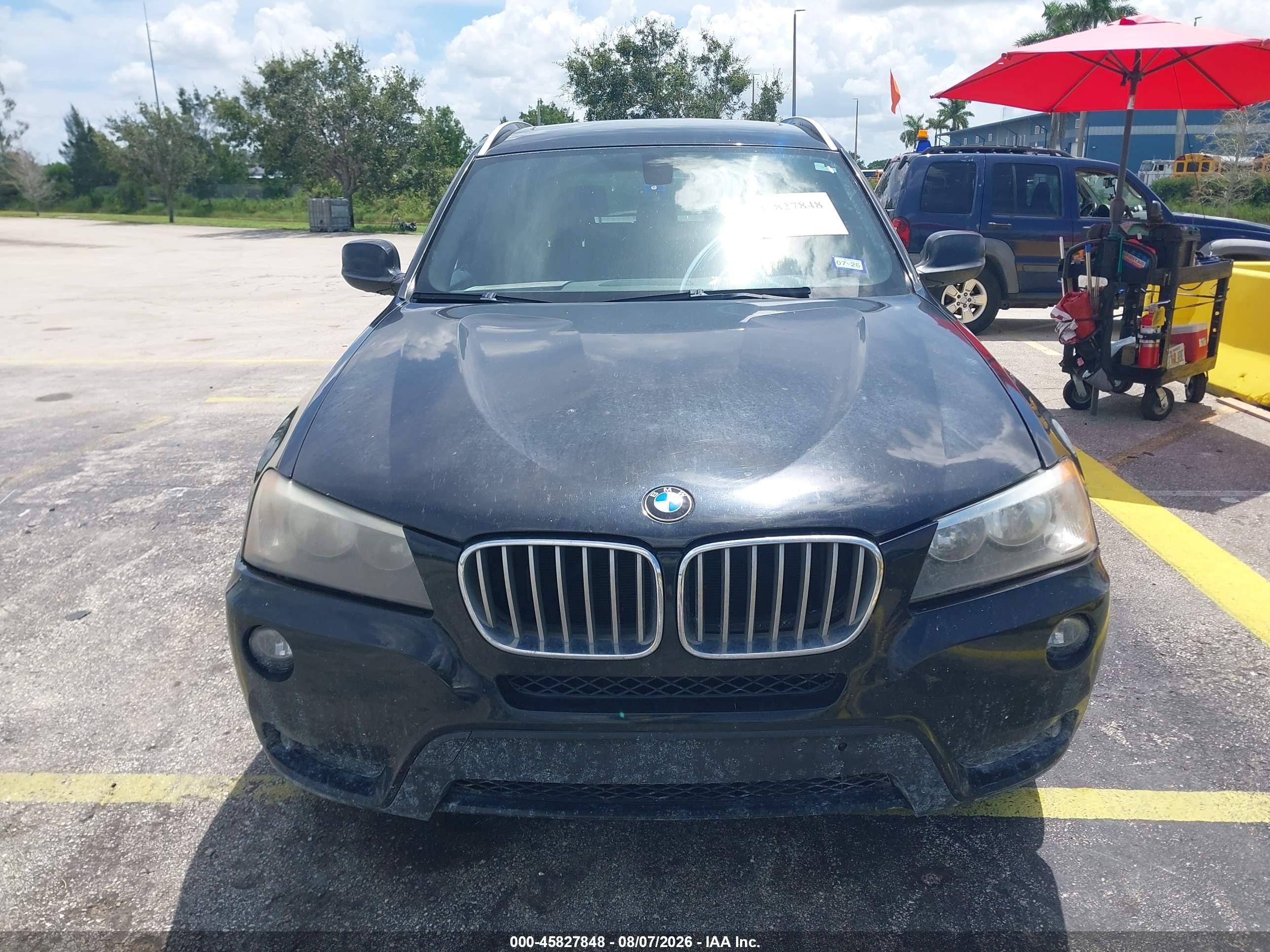 2013 Bmw X3 Xdrive28i Black vin: 5UXWX9C51D0D04477