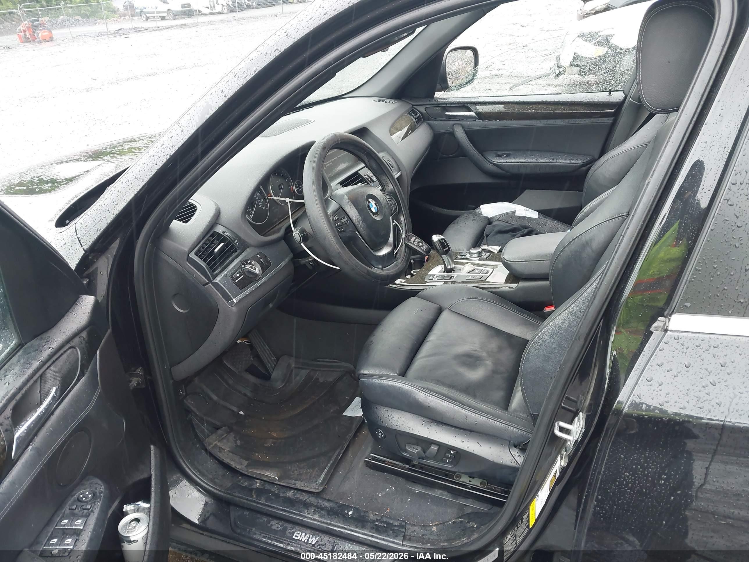 2013 Bmw X3 Xdrive28i Black vin: 5UXWX9C51D0D06374