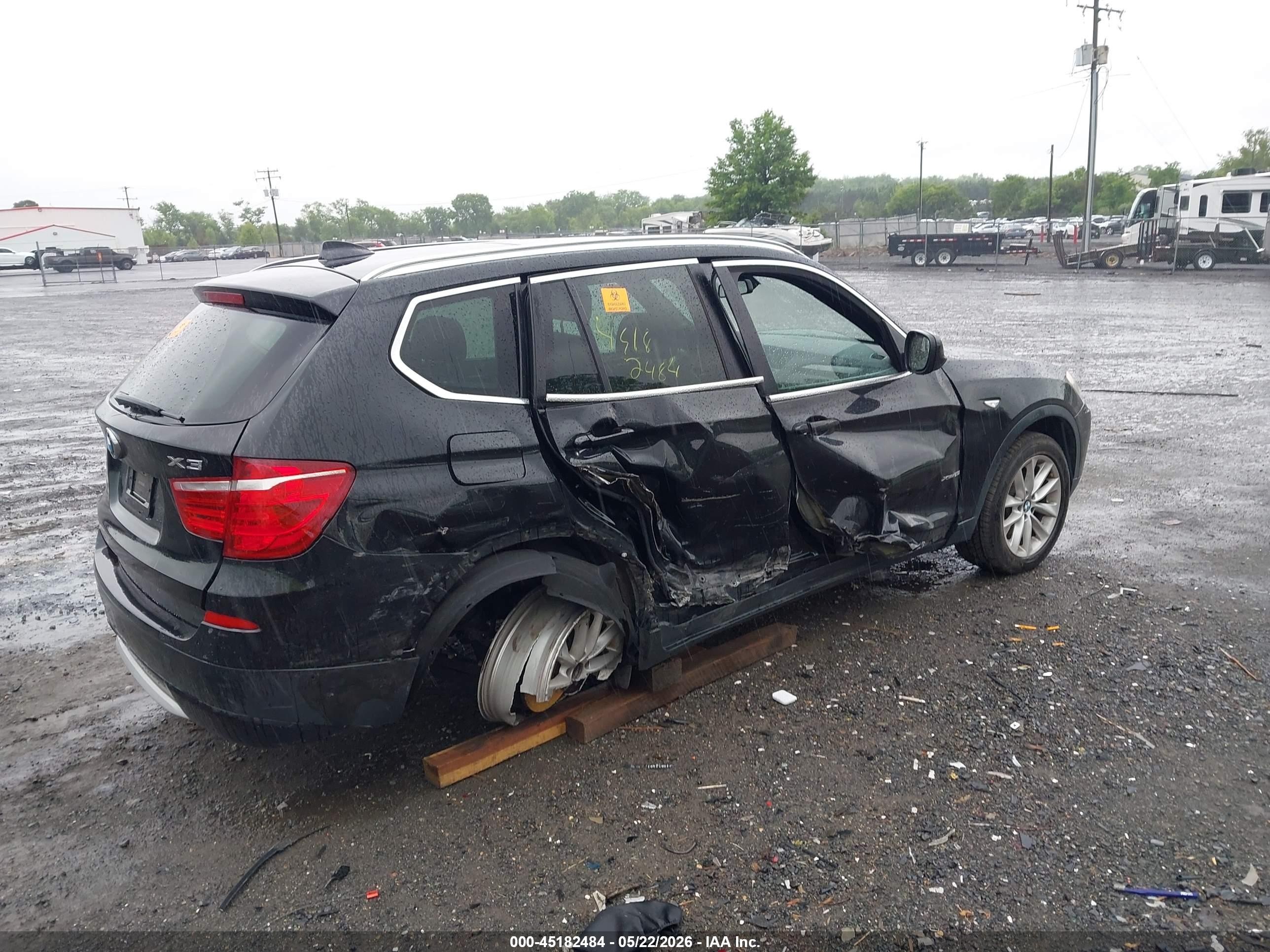 2013 Bmw X3 Xdrive28i Black vin: 5UXWX9C51D0D06374