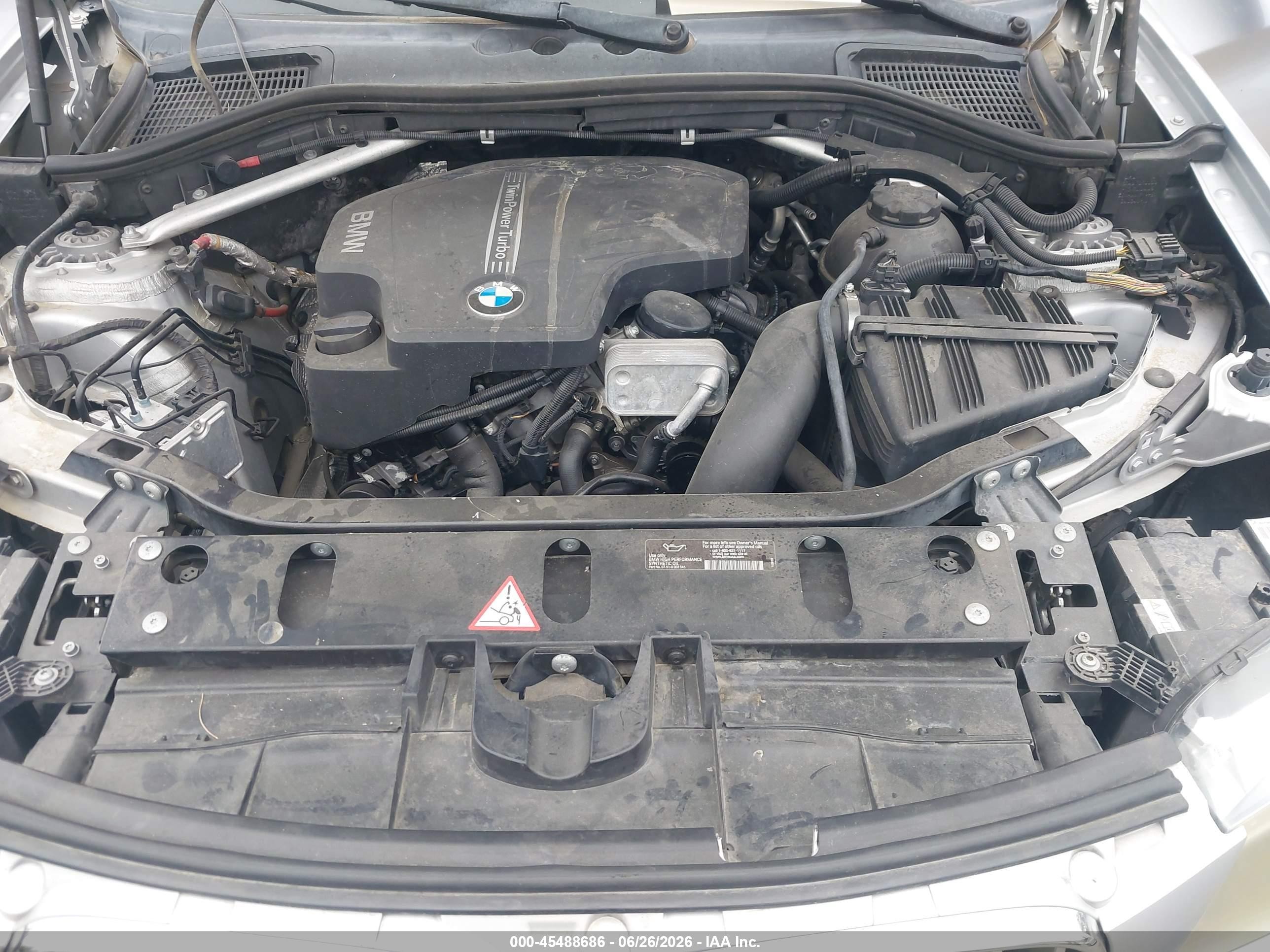 2013 Bmw X3 Xdrive28i Silver vin: 5UXWX9C51D0D06407