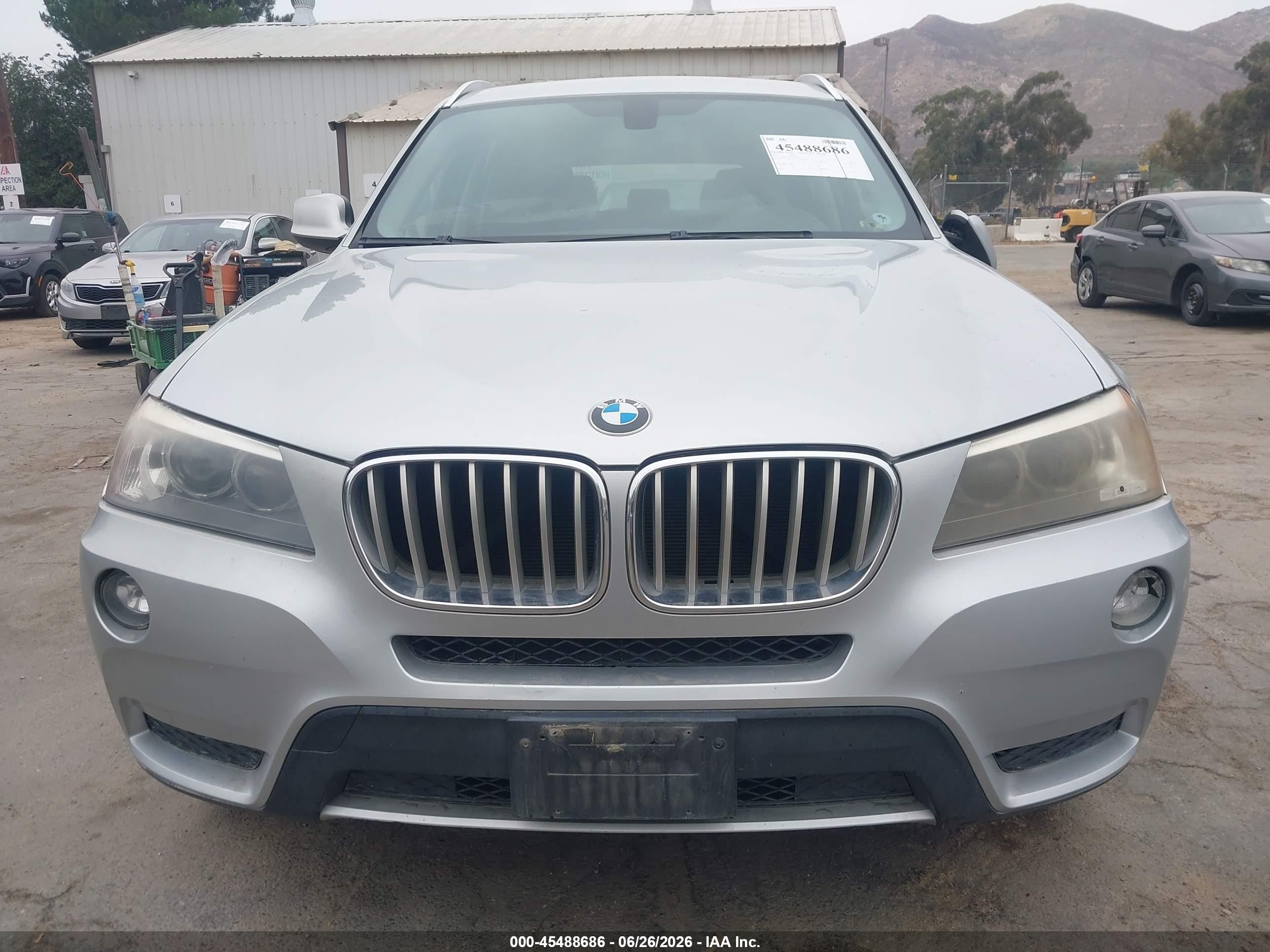 2013 Bmw X3 Xdrive28i Silver vin: 5UXWX9C51D0D06407
