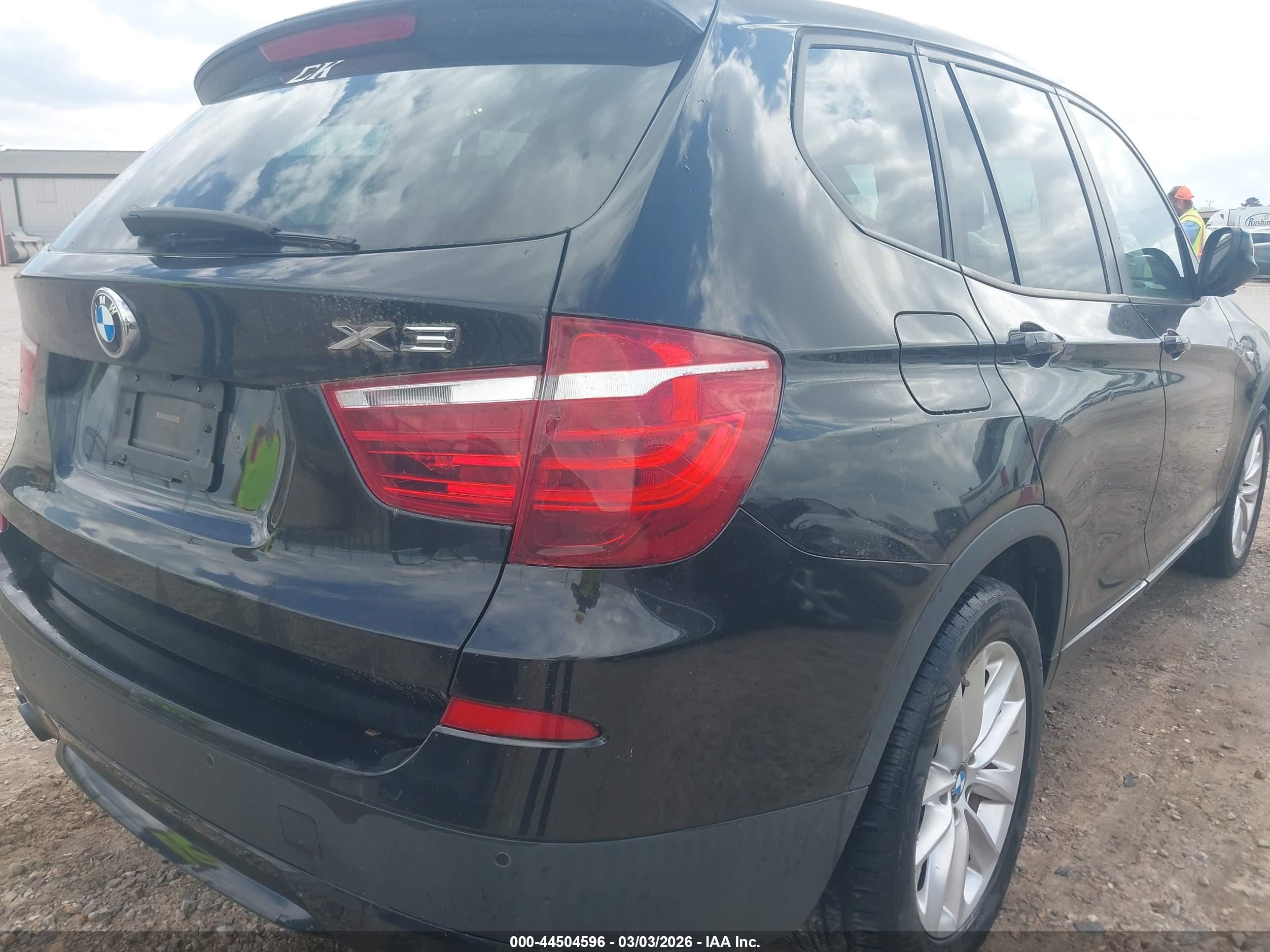 2013 Bmw X3 Xdrive28i Black vin: 5UXWX9C51D0D06455