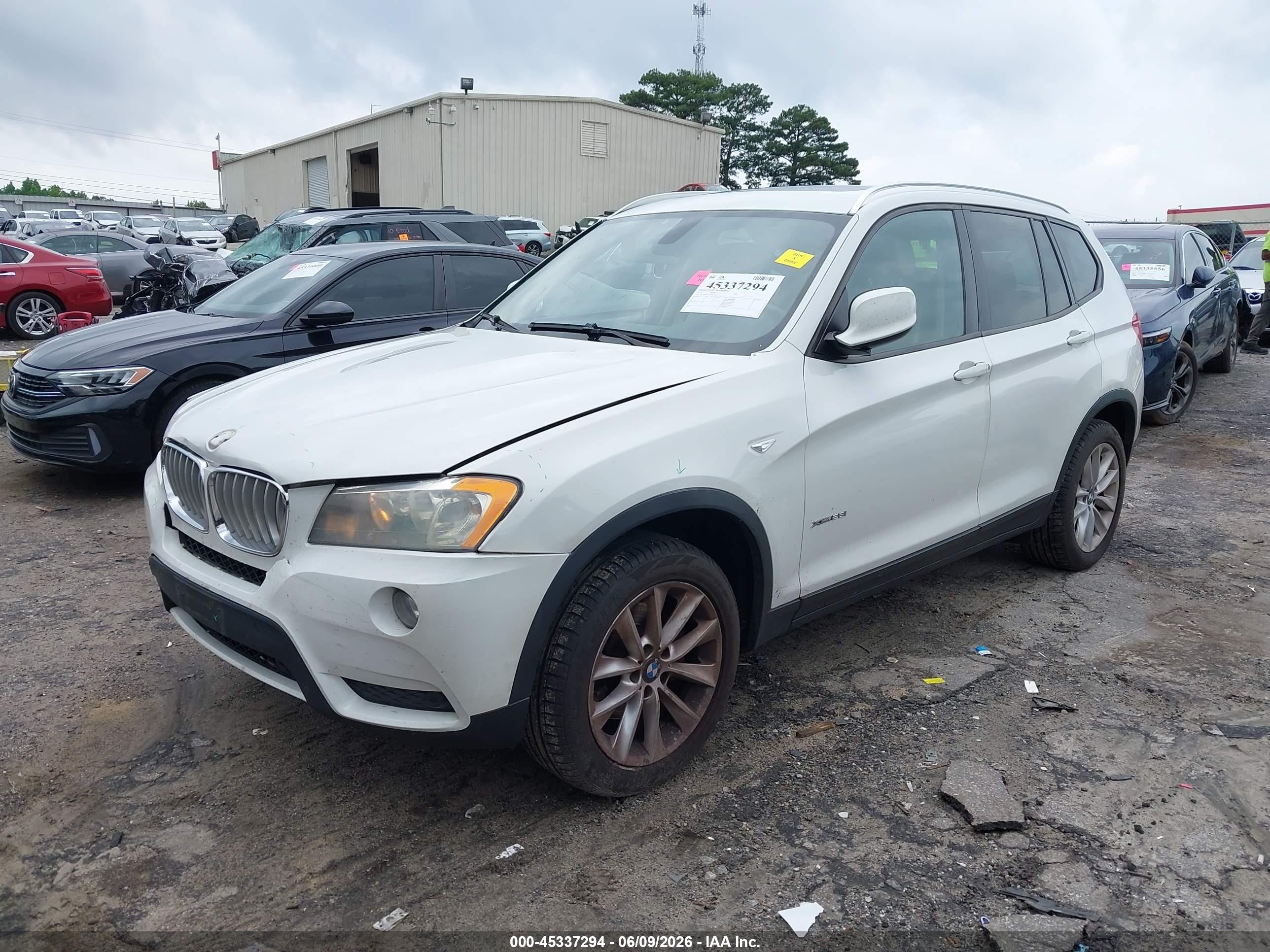 2014 Bmw X3 Xdrive28i White vin: 5UXWX9C51E0D11544