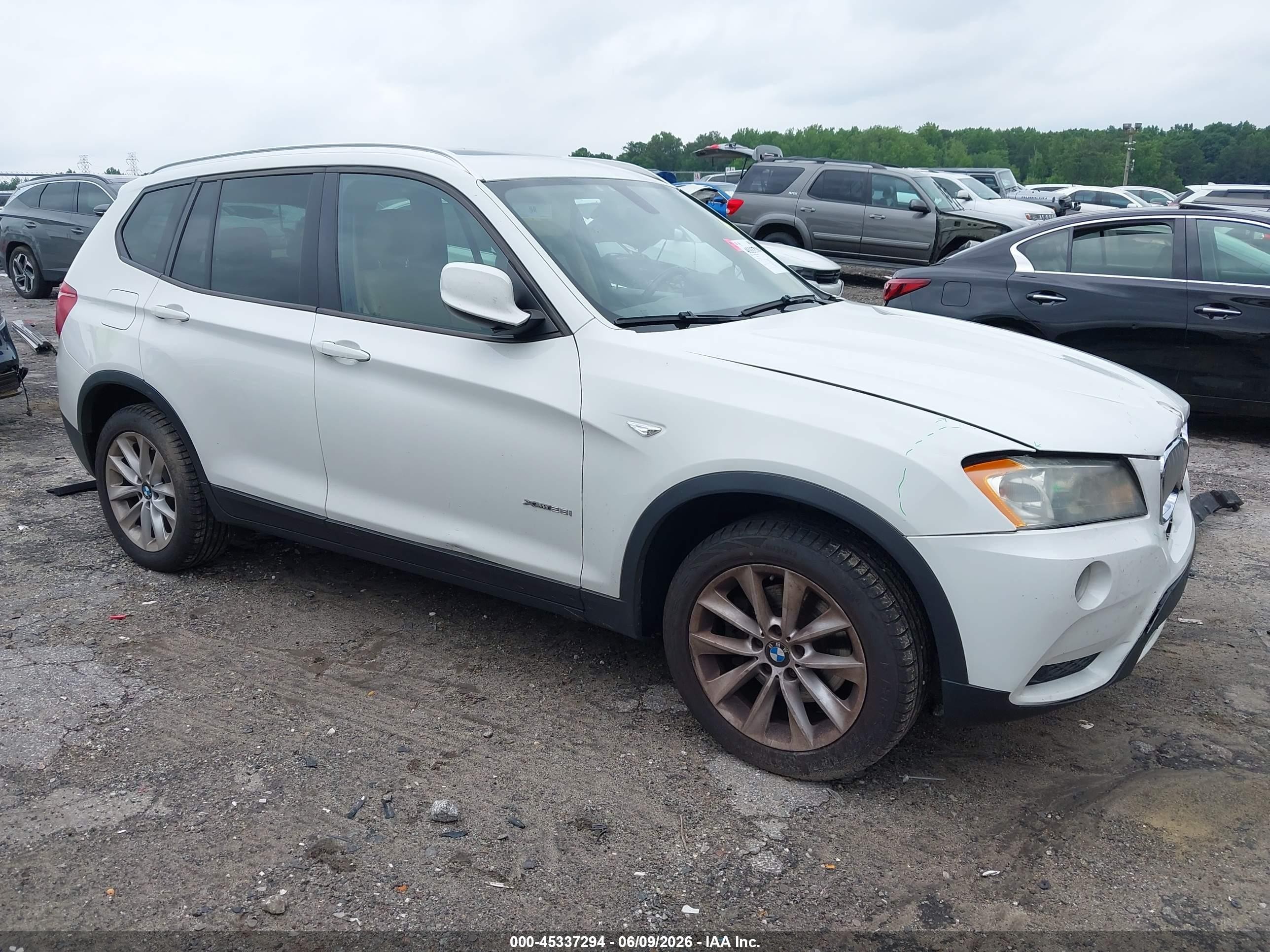 2014 Bmw X3 Xdrive28i White vin: 5UXWX9C51E0D11544