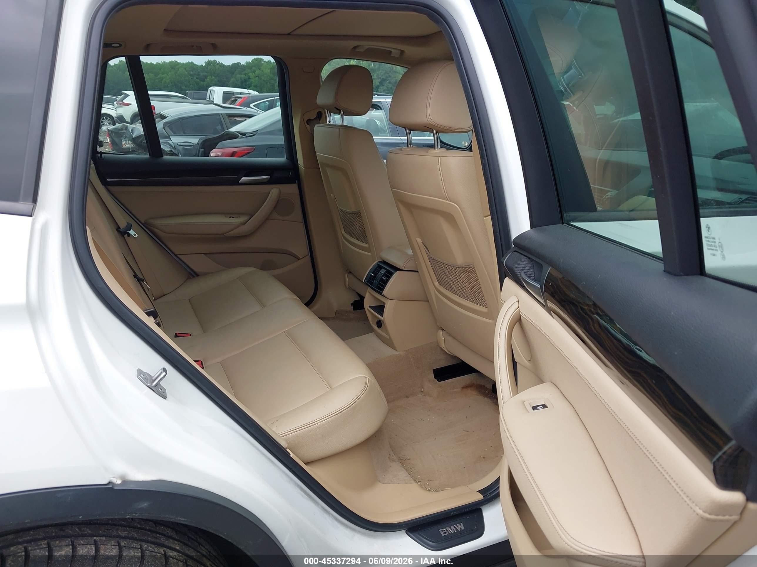 2014 Bmw X3 Xdrive28i White vin: 5UXWX9C51E0D11544