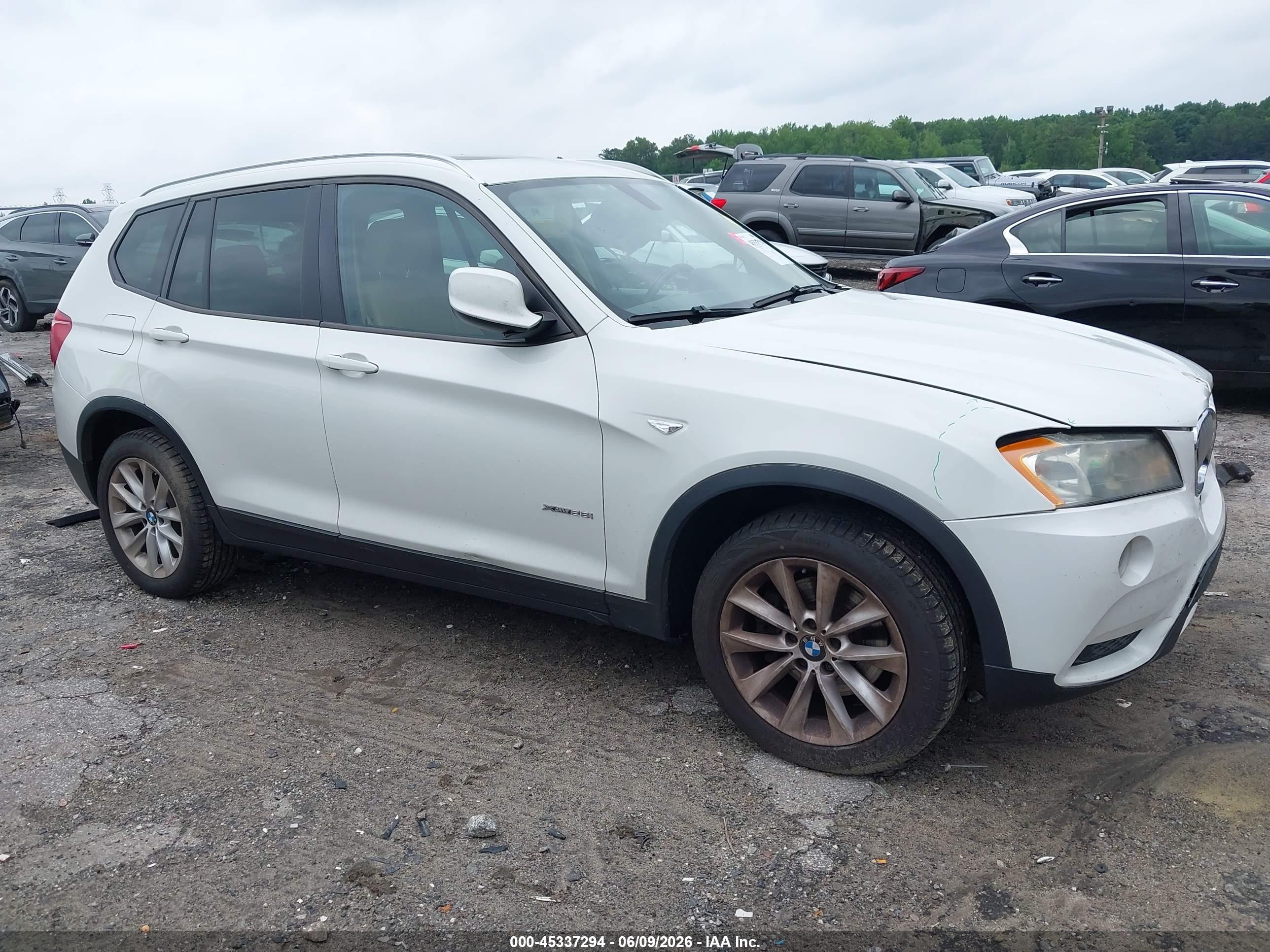 2014 Bmw X3 Xdrive28i White vin: 5UXWX9C51E0D11544