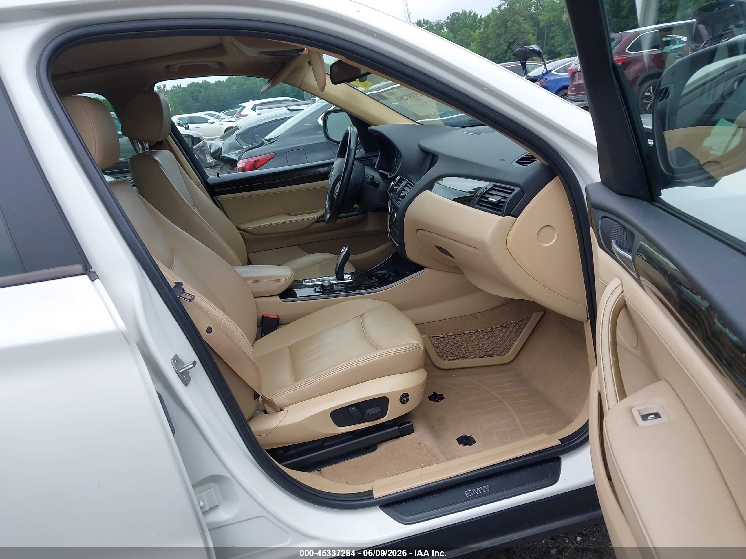 2014 Bmw X3 Xdrive28i White vin: 5UXWX9C51E0D11544