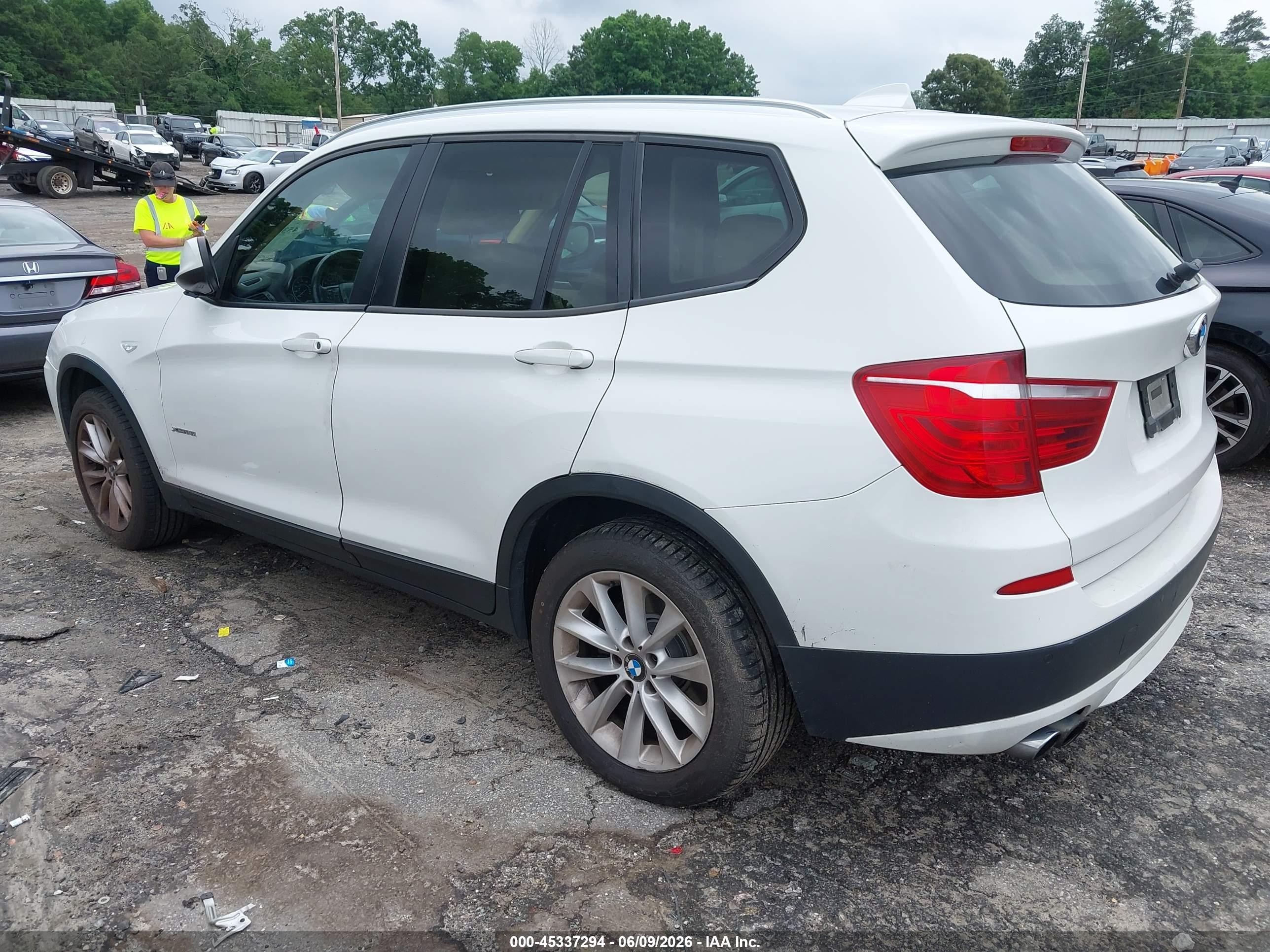 2014 Bmw X3 Xdrive28i White vin: 5UXWX9C51E0D11544