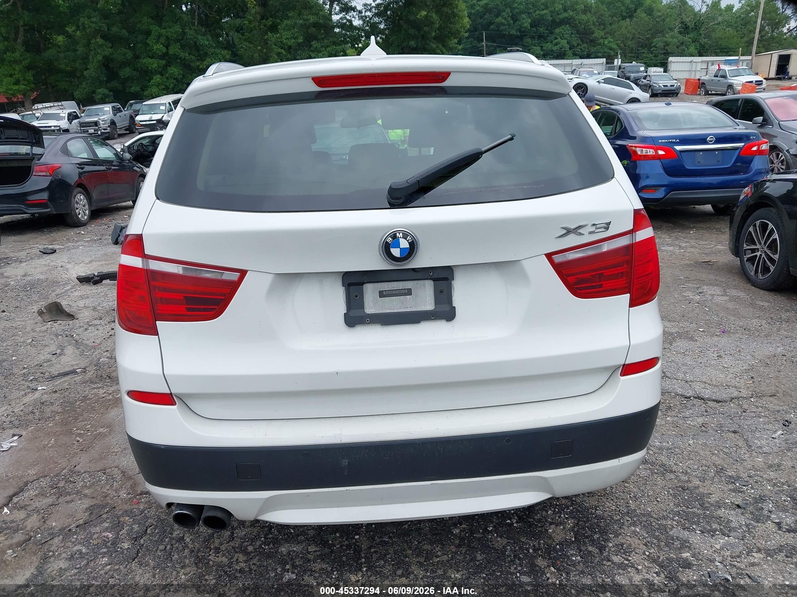 2014 Bmw X3 Xdrive28i White vin: 5UXWX9C51E0D11544