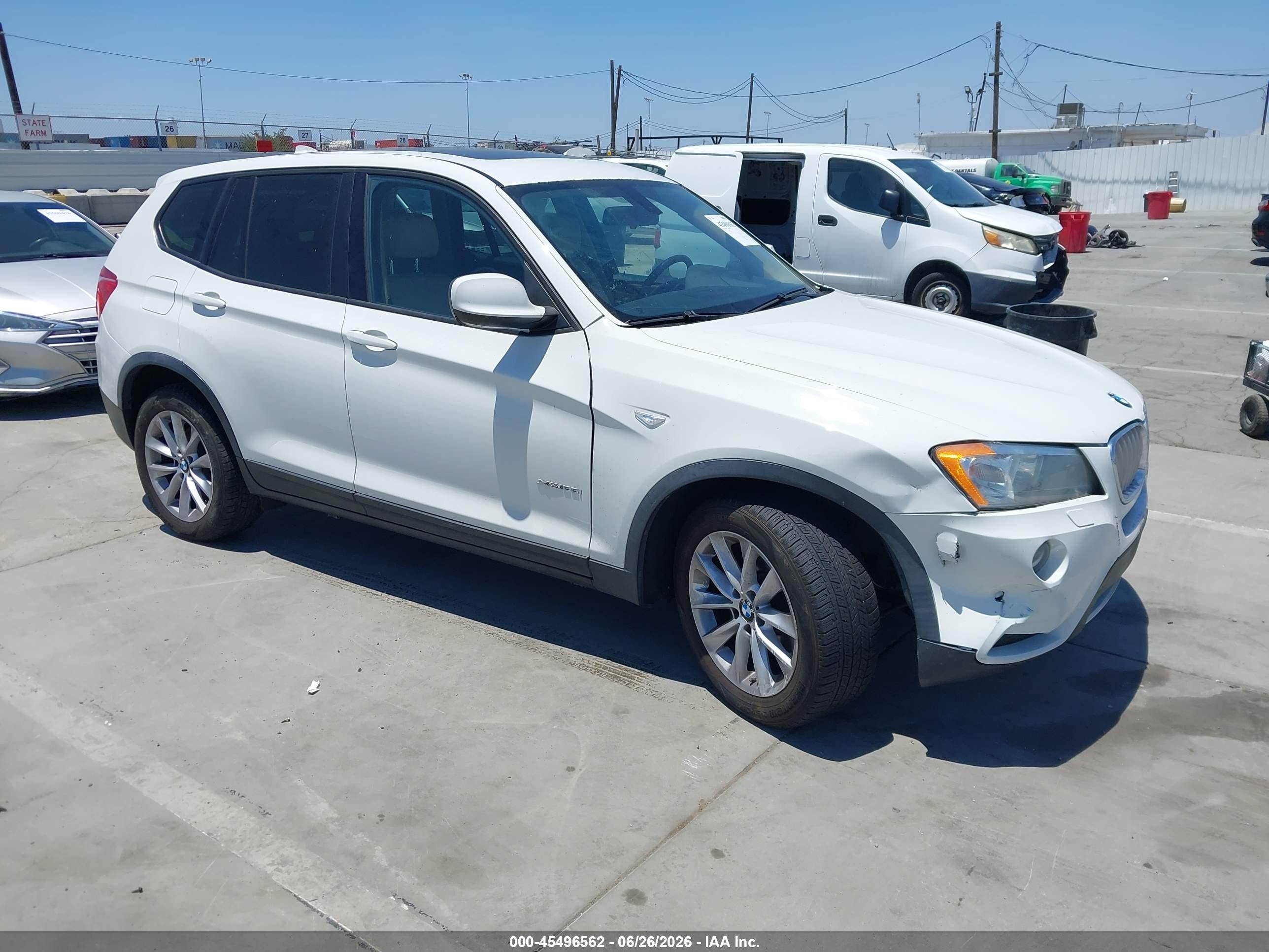 2014 Bmw X3 Xdrive28i Белый vin: 5UXWX9C51E0D27615