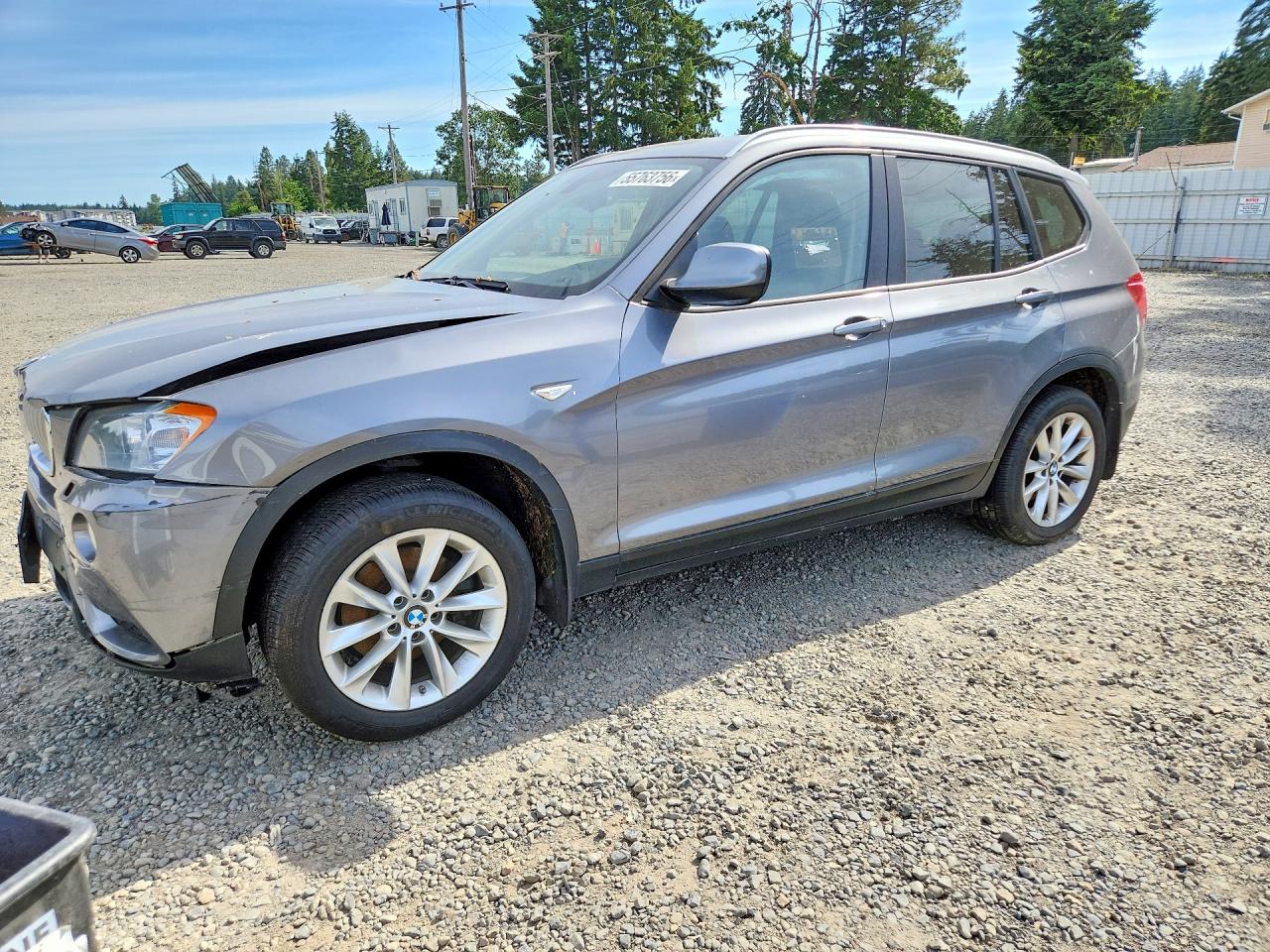 2014 Bmw X3 Xdrive28i Gray vin: 5UXWX9C51E0D32152