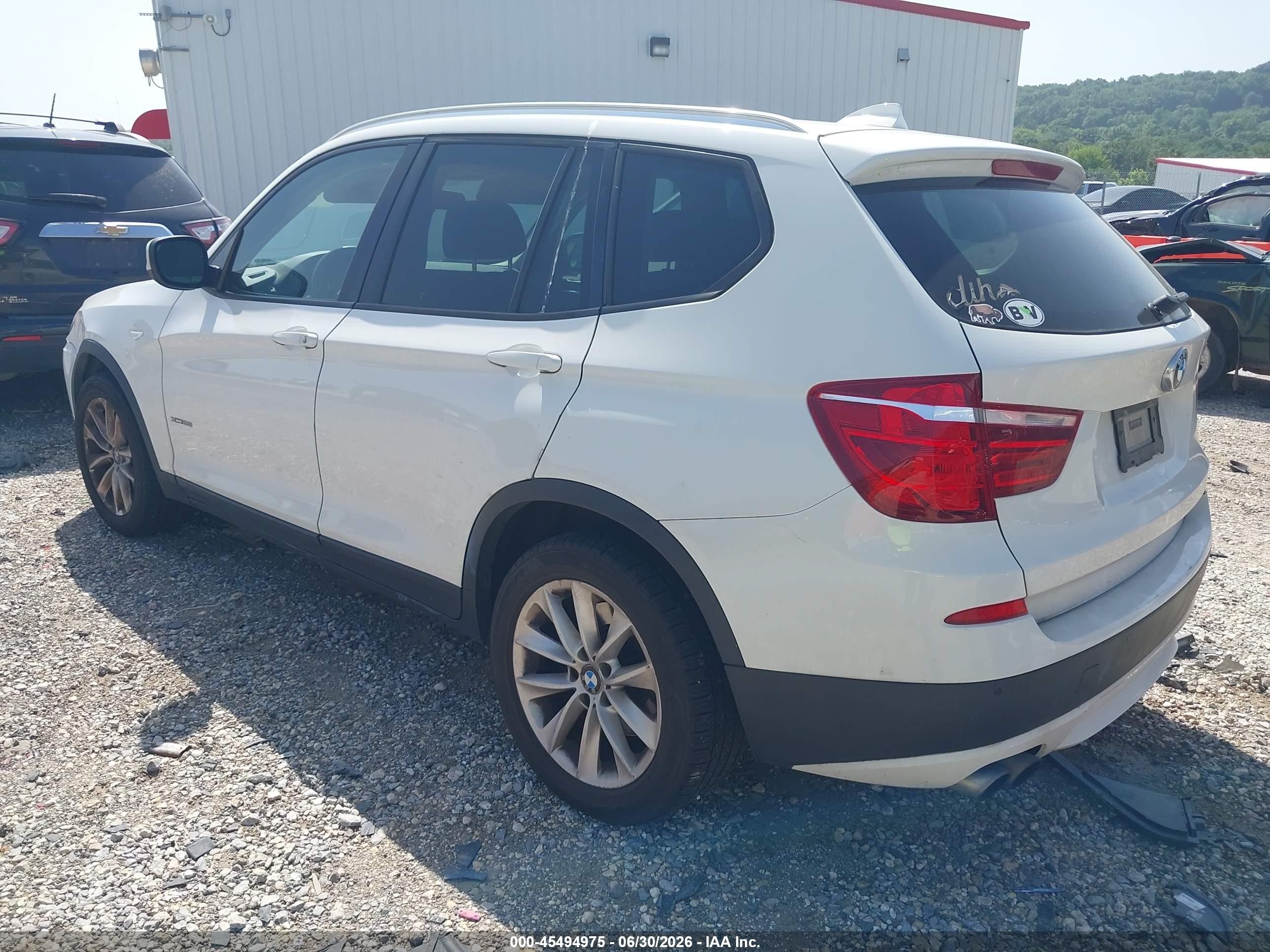 2014 Bmw X3 Xdrive28i White vin: 5UXWX9C51E0D32636