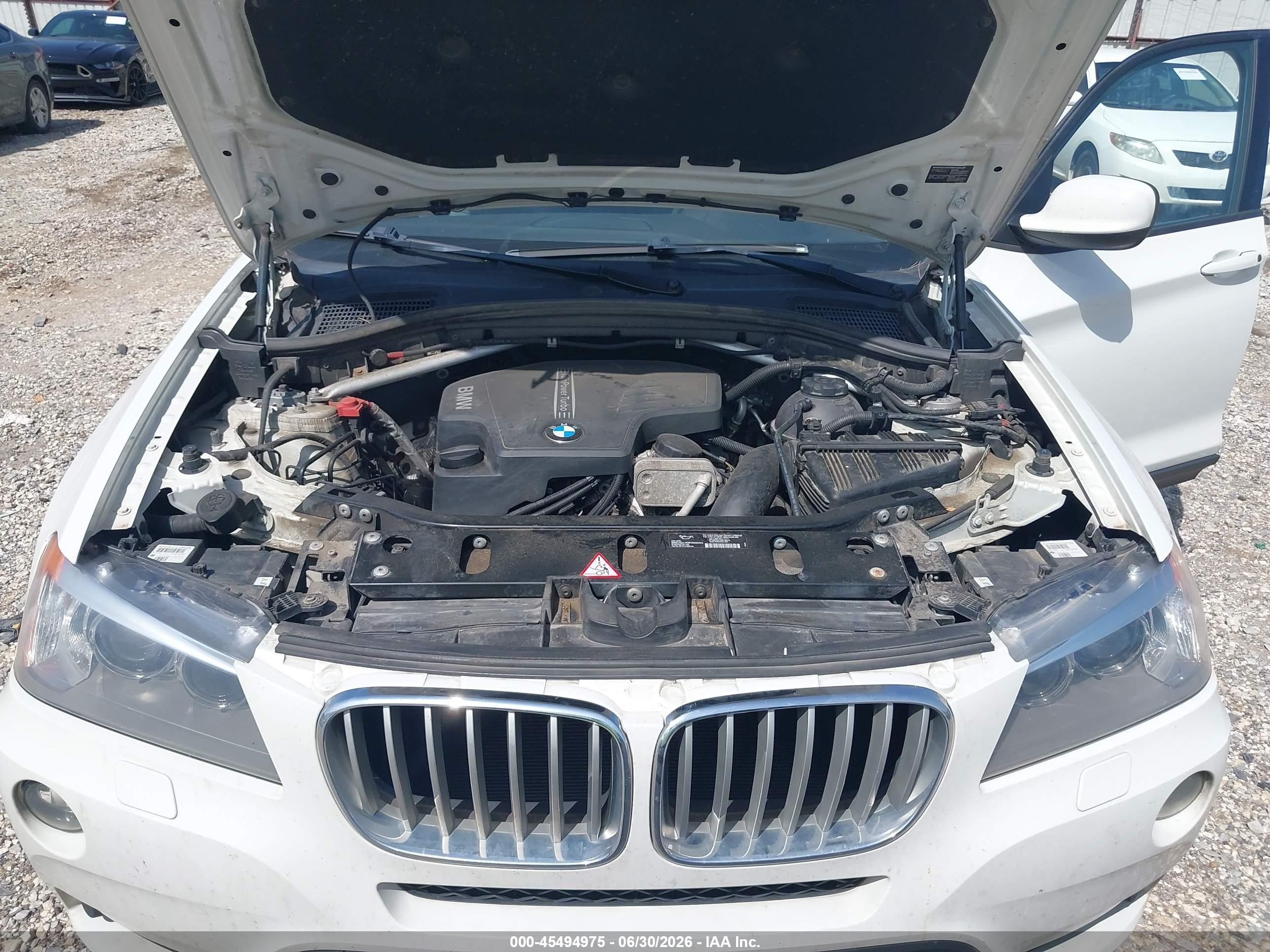 2014 Bmw X3 Xdrive28i White vin: 5UXWX9C51E0D32636