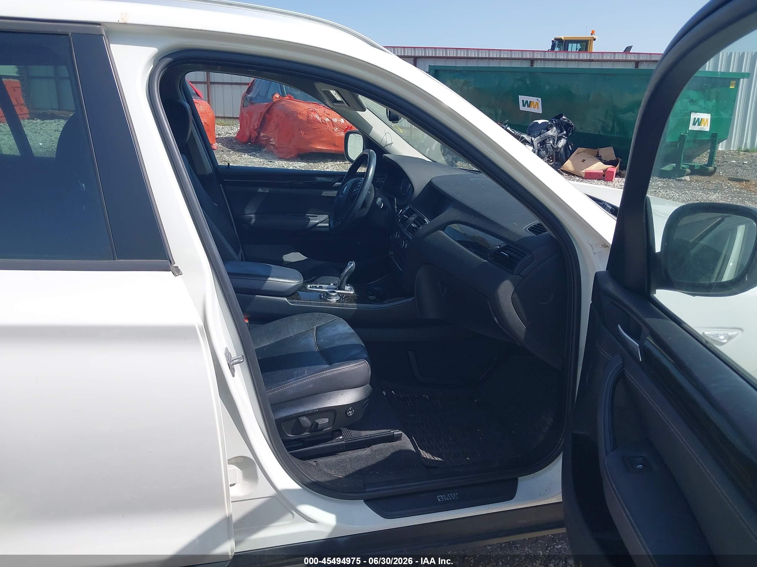 2014 Bmw X3 Xdrive28i White vin: 5UXWX9C51E0D32636