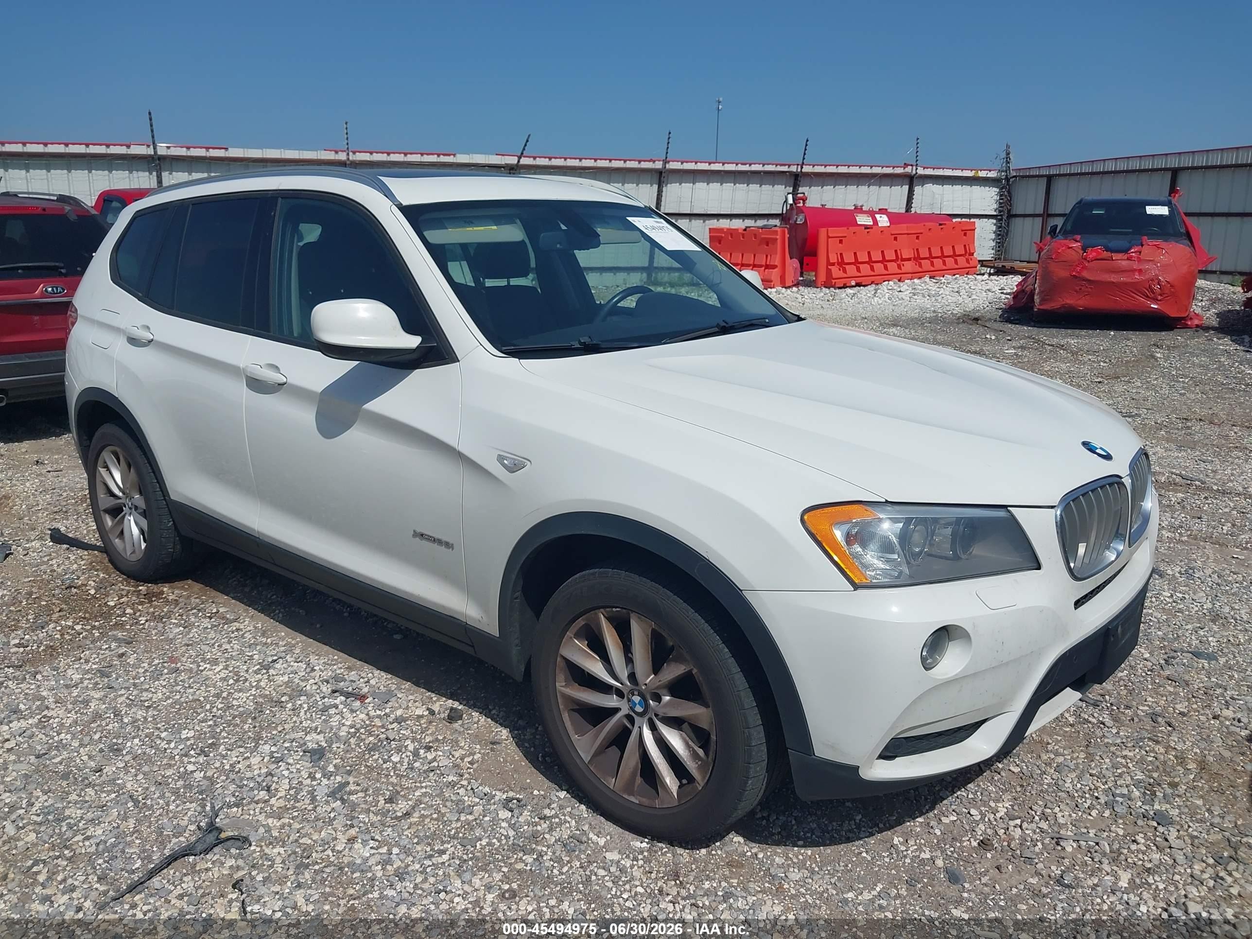 2014 Bmw X3 Xdrive28i White vin: 5UXWX9C51E0D32636