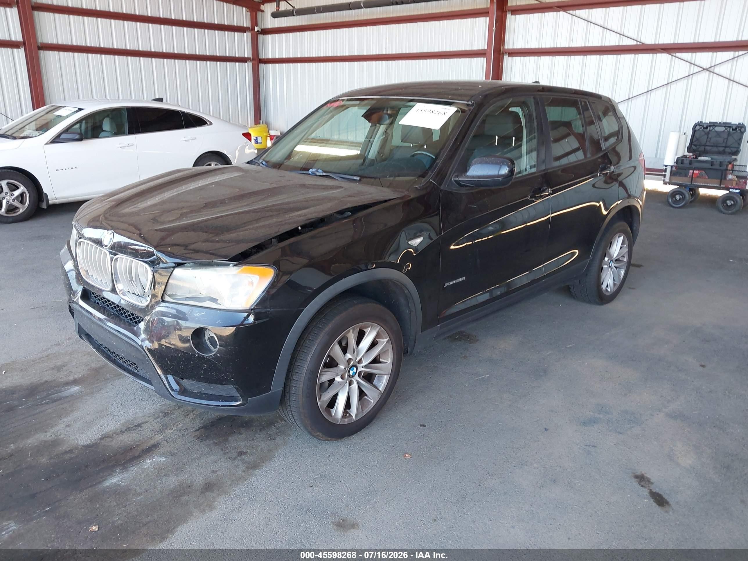 2014 Bmw X3 Xdrive28i Black vin: 5UXWX9C51E0D36993