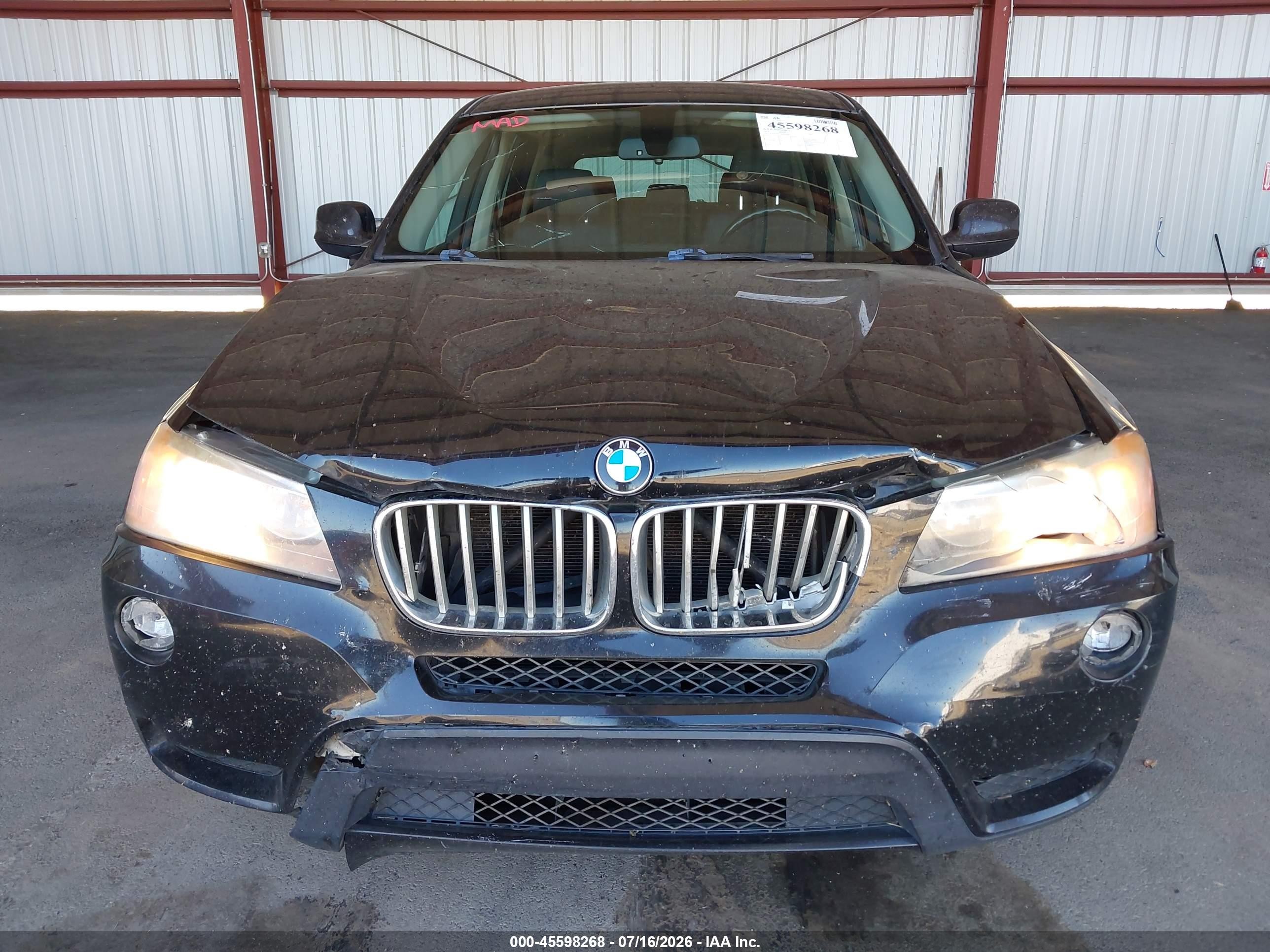 2014 Bmw X3 Xdrive28i Black vin: 5UXWX9C51E0D36993