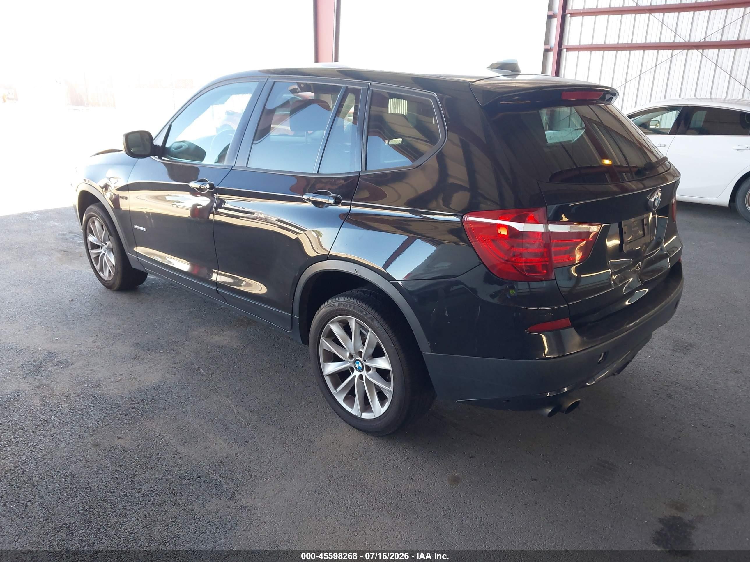 2014 Bmw X3 Xdrive28i Black vin: 5UXWX9C51E0D36993