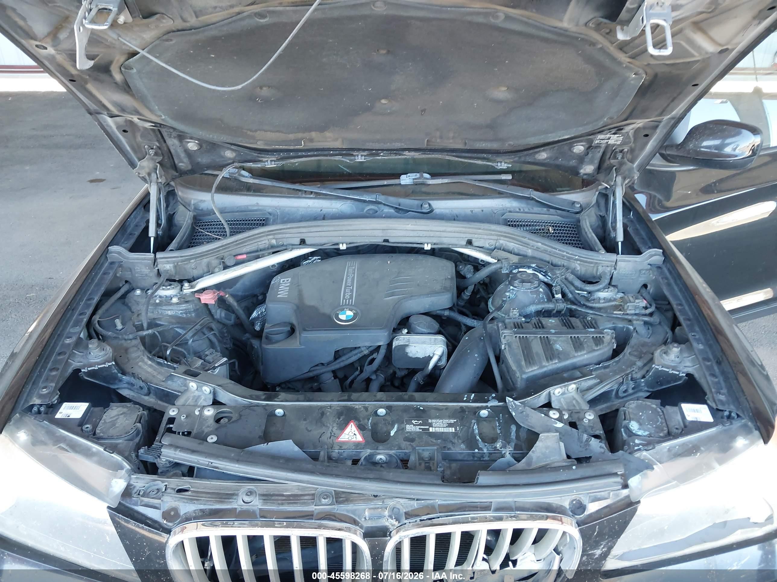 2014 Bmw X3 Xdrive28i Black vin: 5UXWX9C51E0D36993