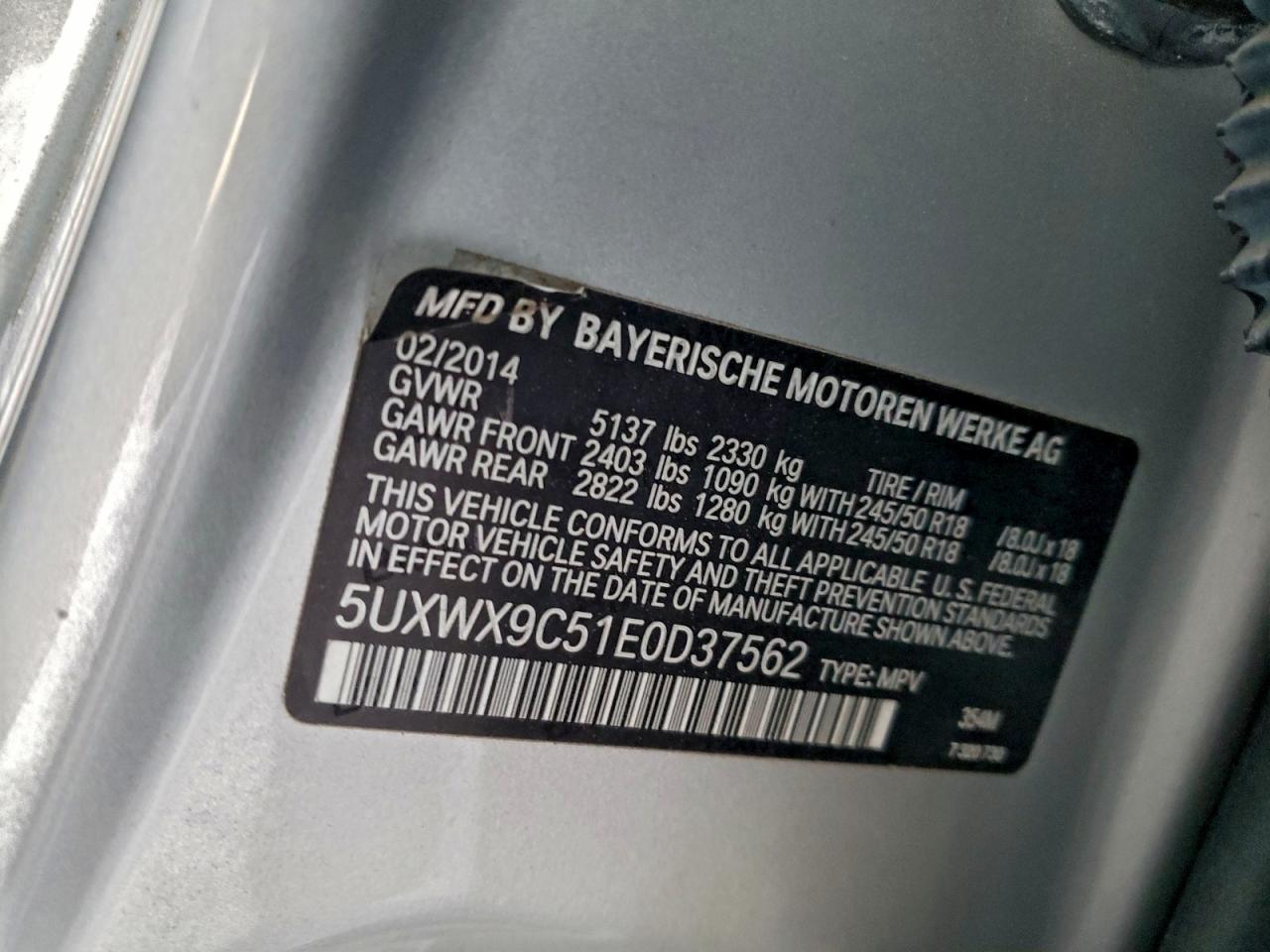 2014 Bmw X3 Xdrive28i Silver vin: 5UXWX9C51E0D37562