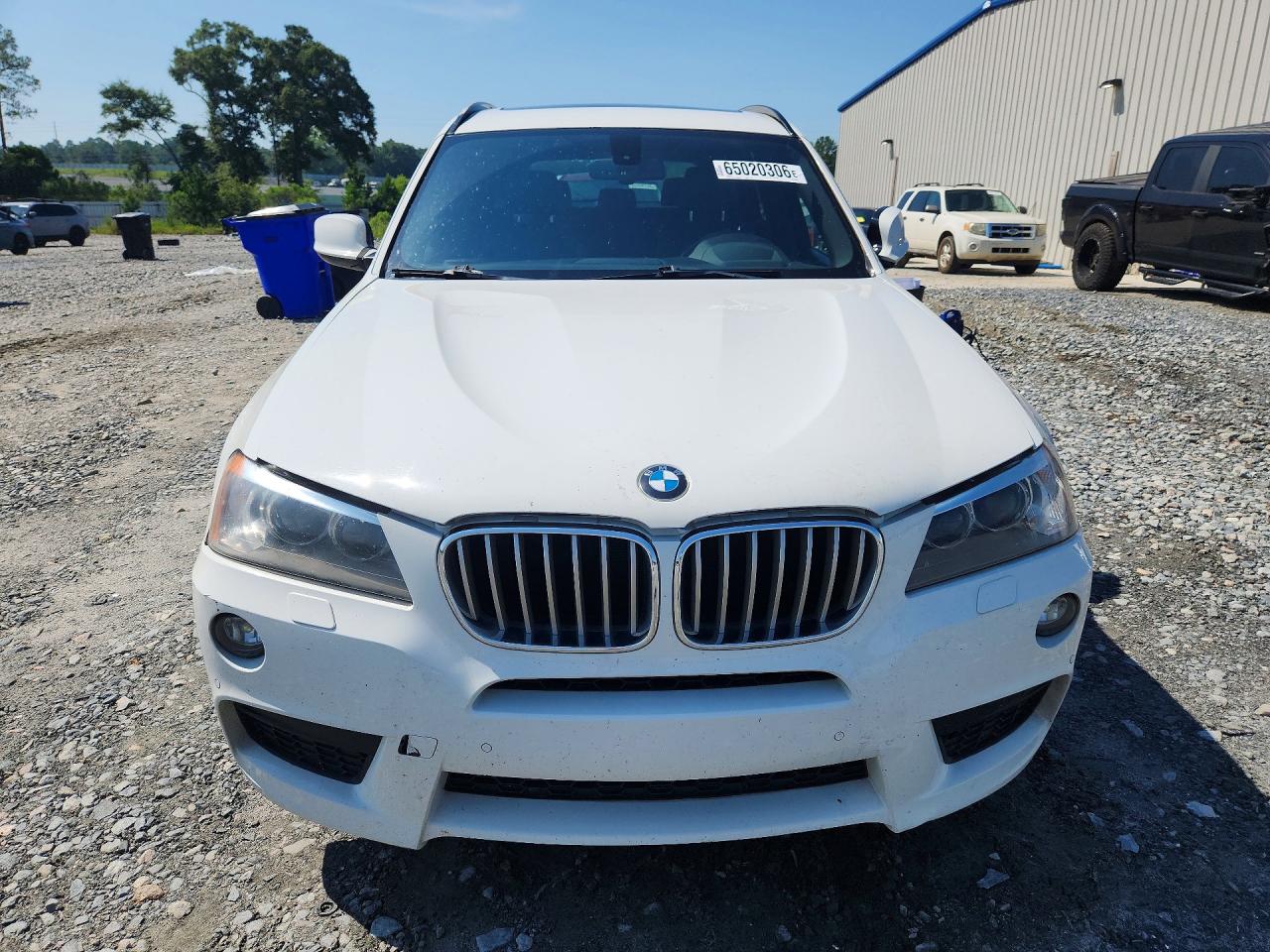 2014 Bmw X3 Xdrive28i White vin: 5UXWX9C51E0D38341