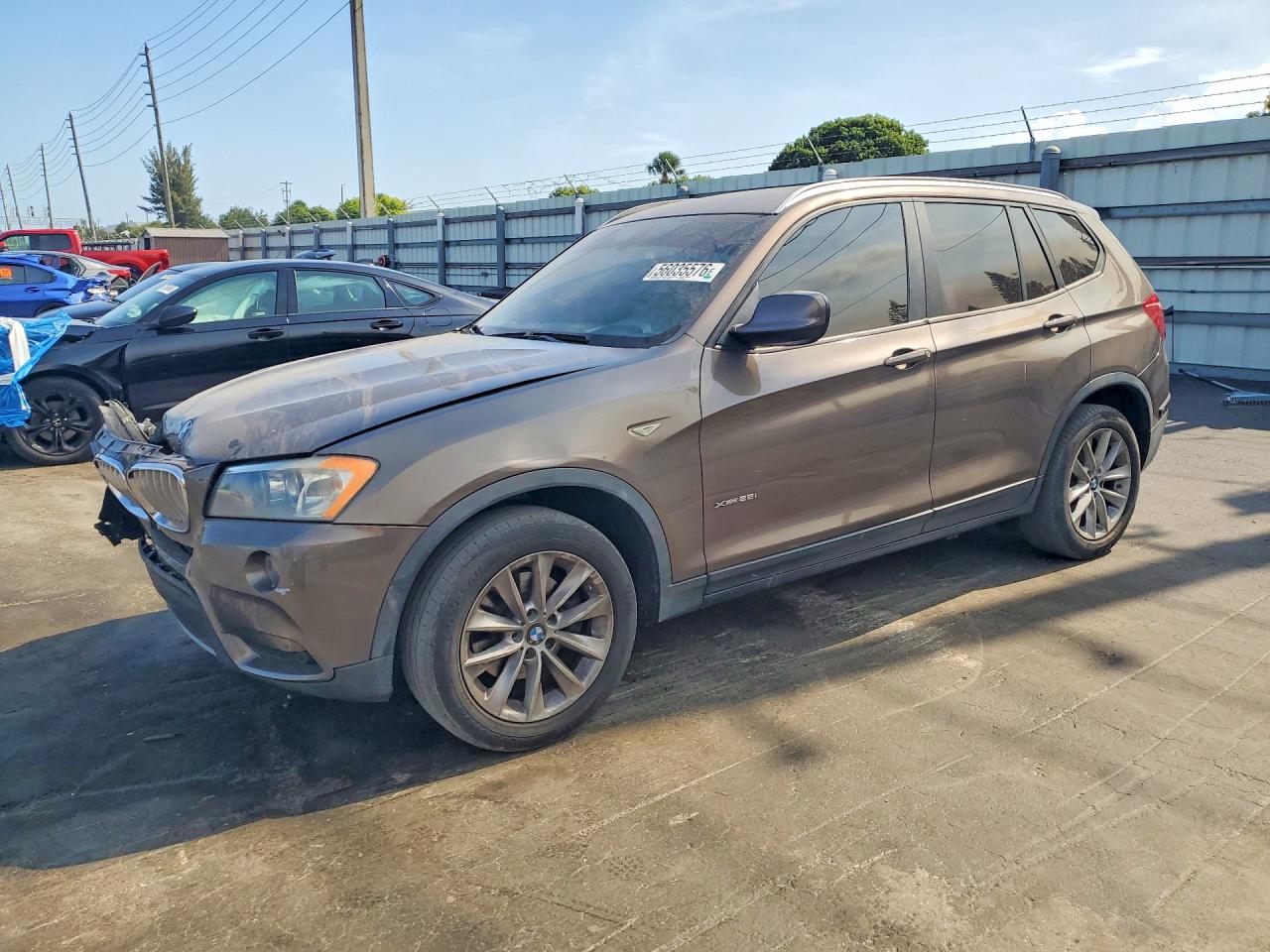 2014 Bmw X3 Xdrive28i Brown vin: 5UXWX9C51E0D39005