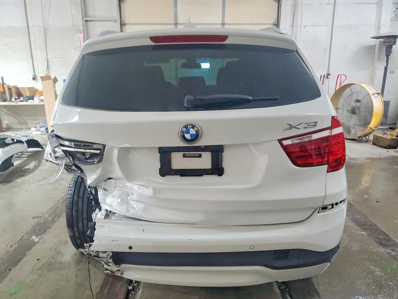 2015 Bmw X3 Xdrive28i White vin: 5UXWX9C51F0D46327