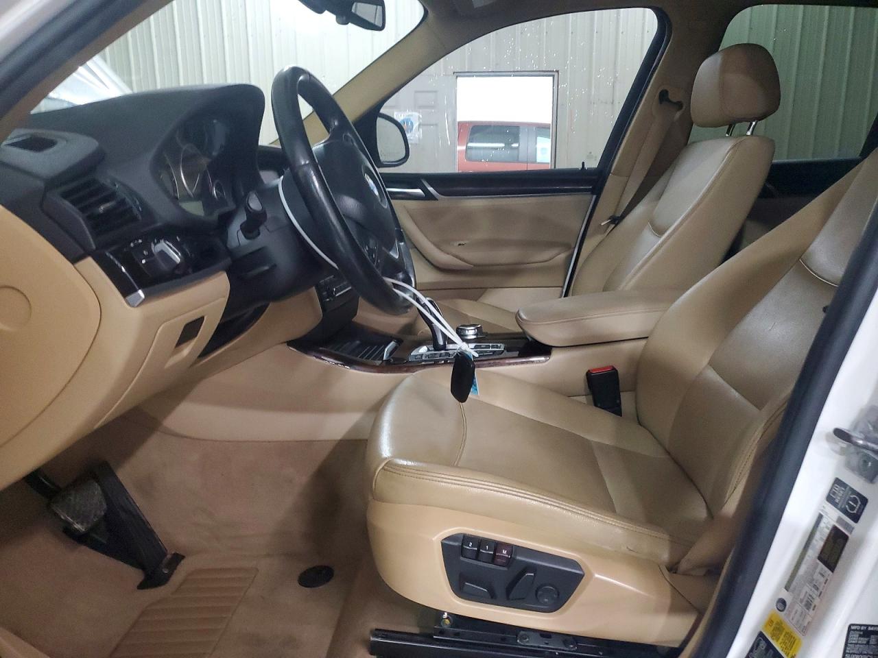 2015 Bmw X3 Xdrive28i White vin: 5UXWX9C51F0D46327