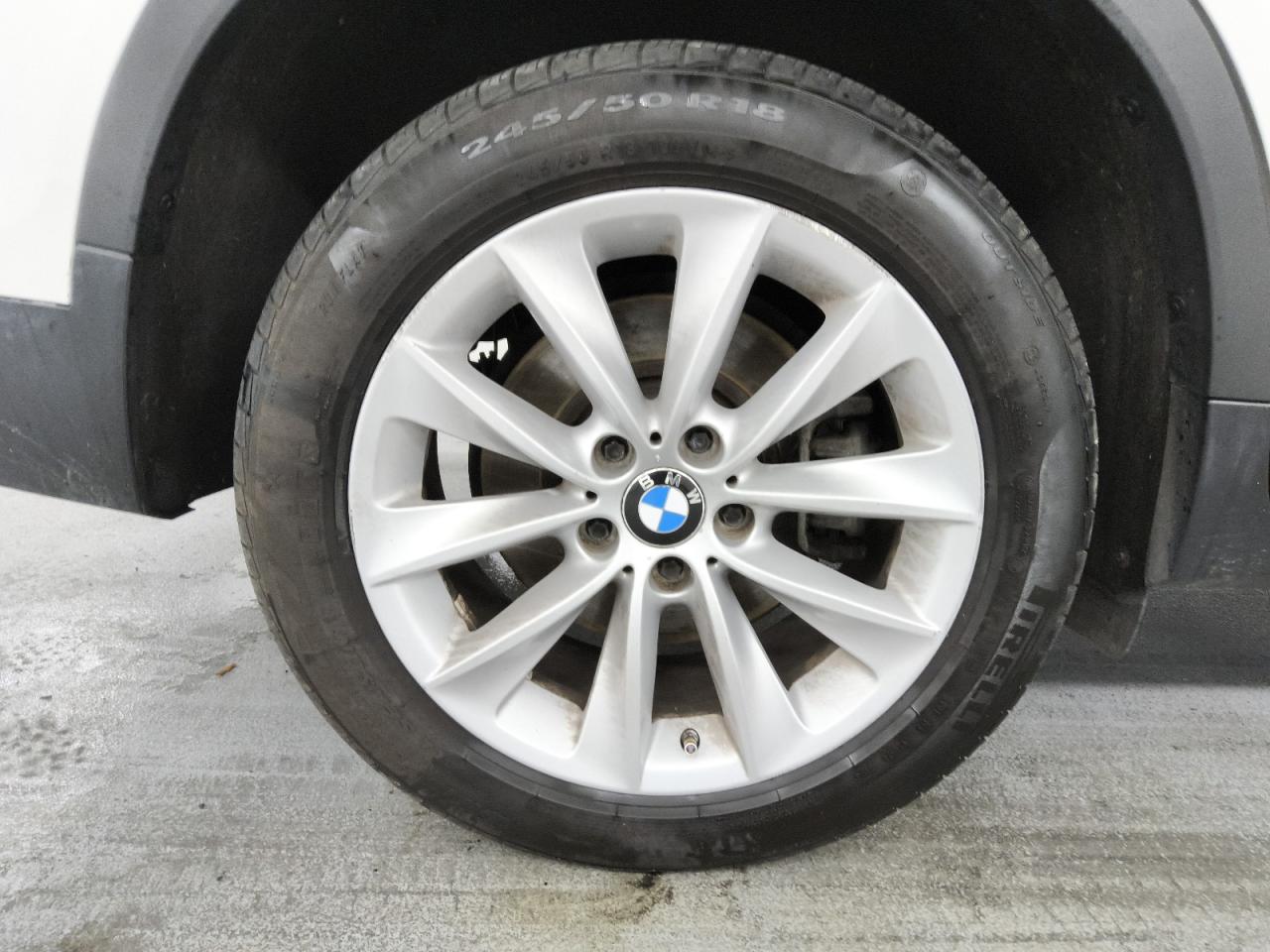 2015 Bmw X3 Xdrive28i White vin: 5UXWX9C51F0D46456 Damage: Right Rear Wheel, Curb Rash, 4 To 5 Inches